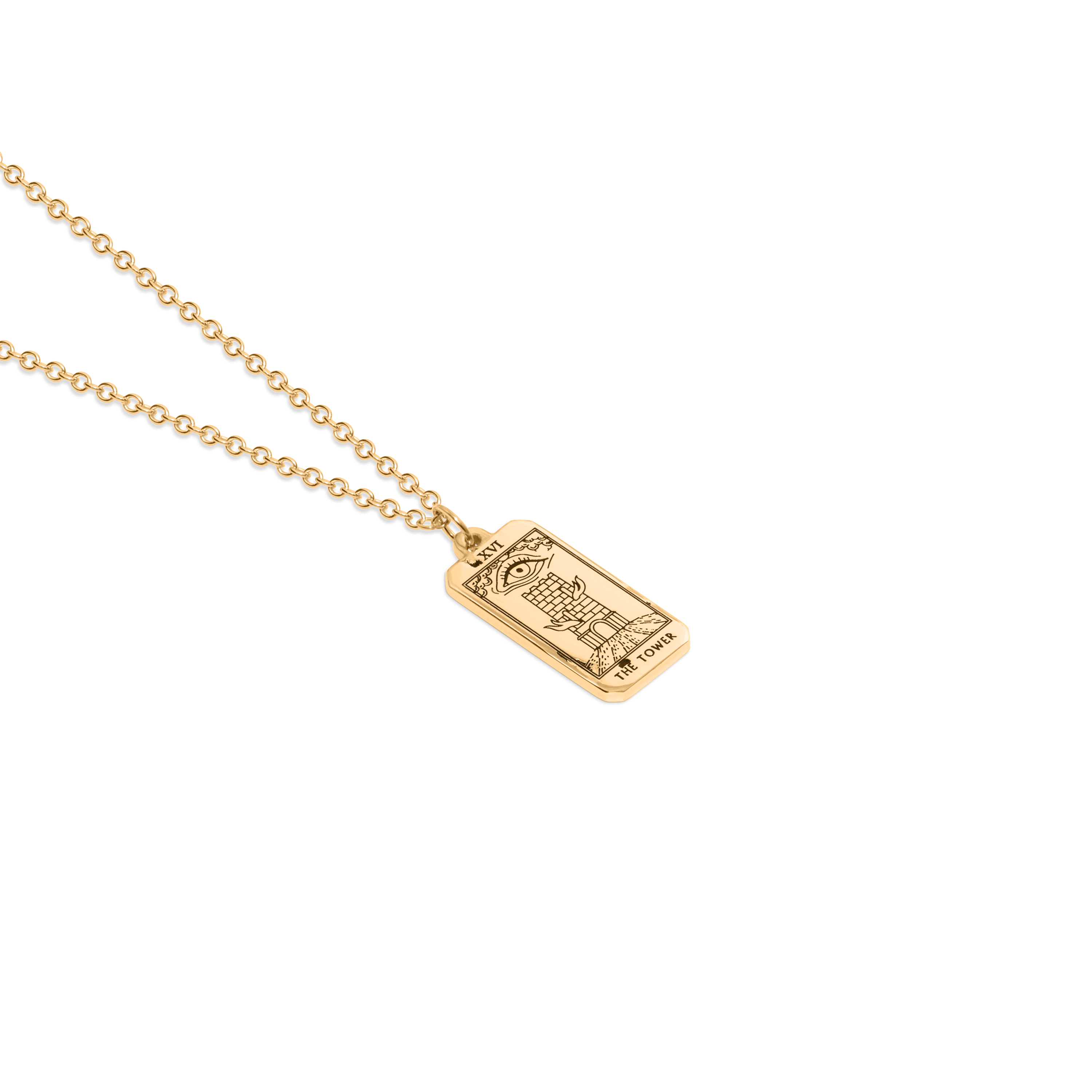 The Tower Tarot Card Kette Jewelry jacko-wusch
