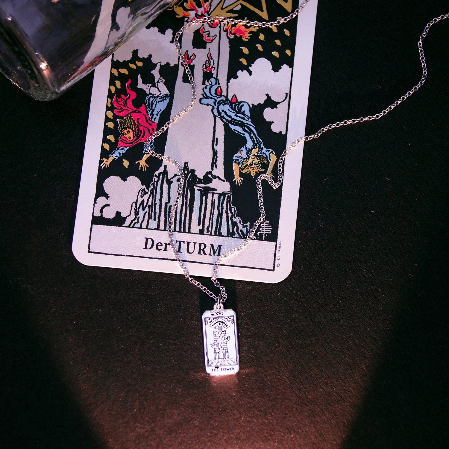 The Tower Tarot Card Kette Jewelry jacko-wusch
