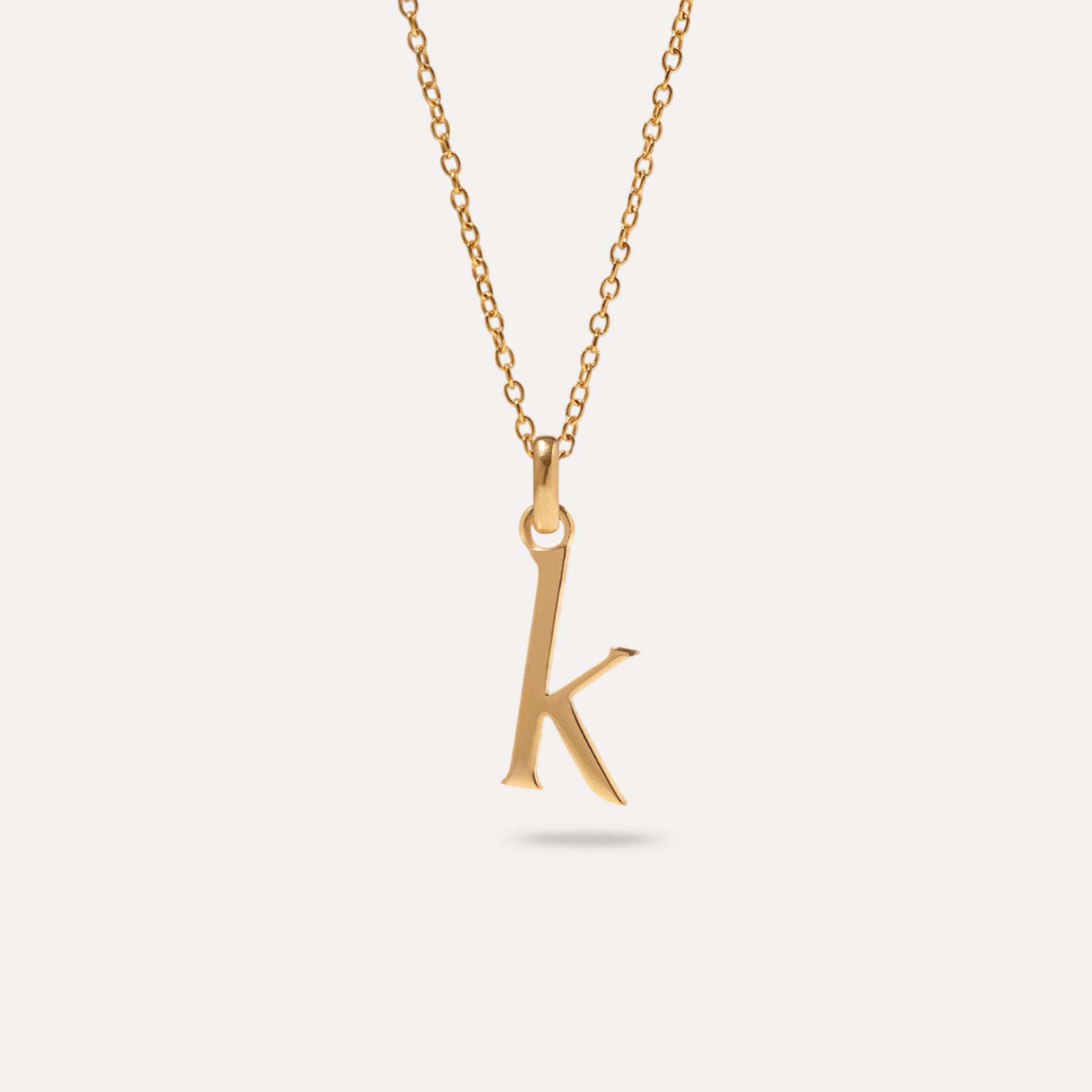 Initial with Anchor Chain 24k Gold Vermeil