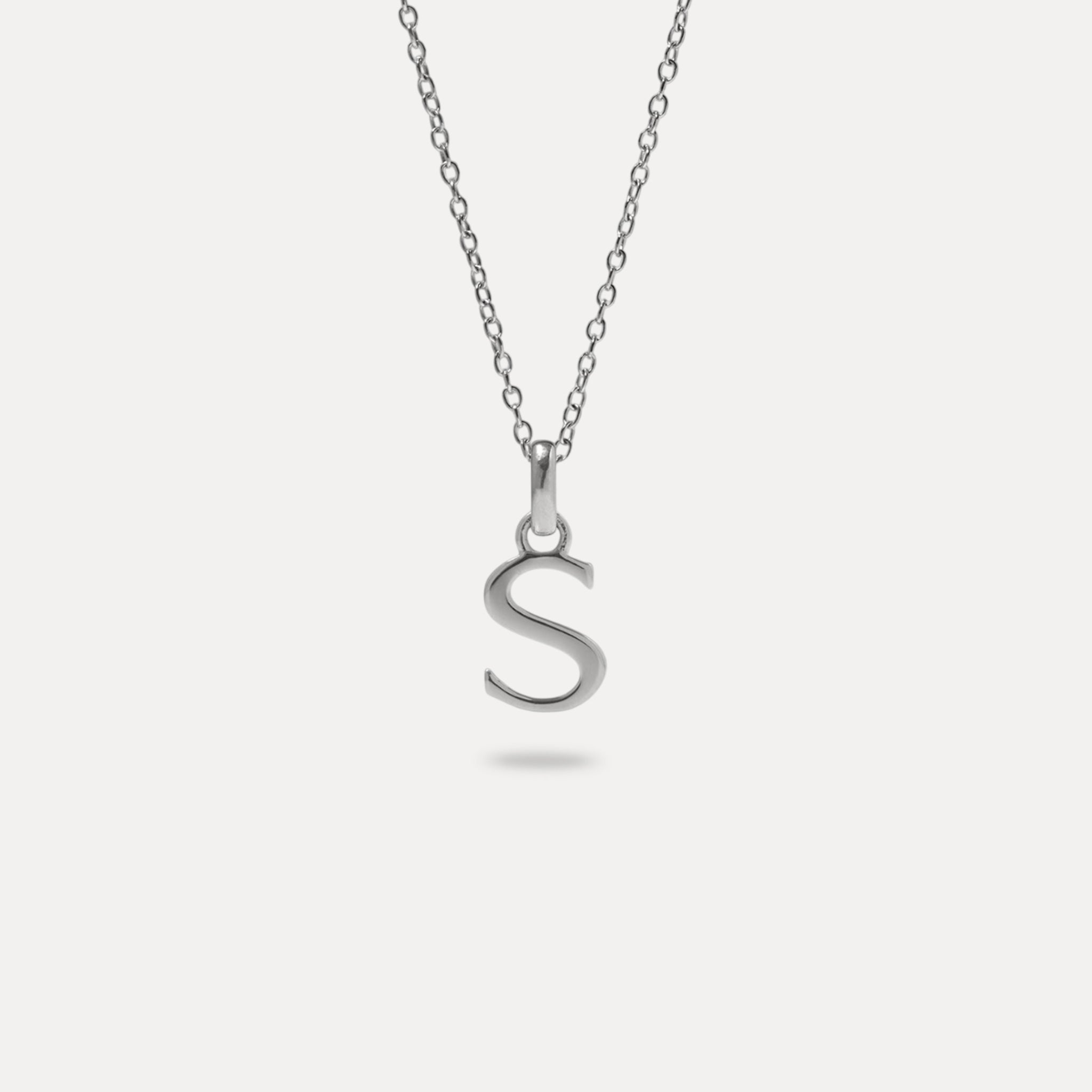 Initial with Anchor Chain 925 Silver