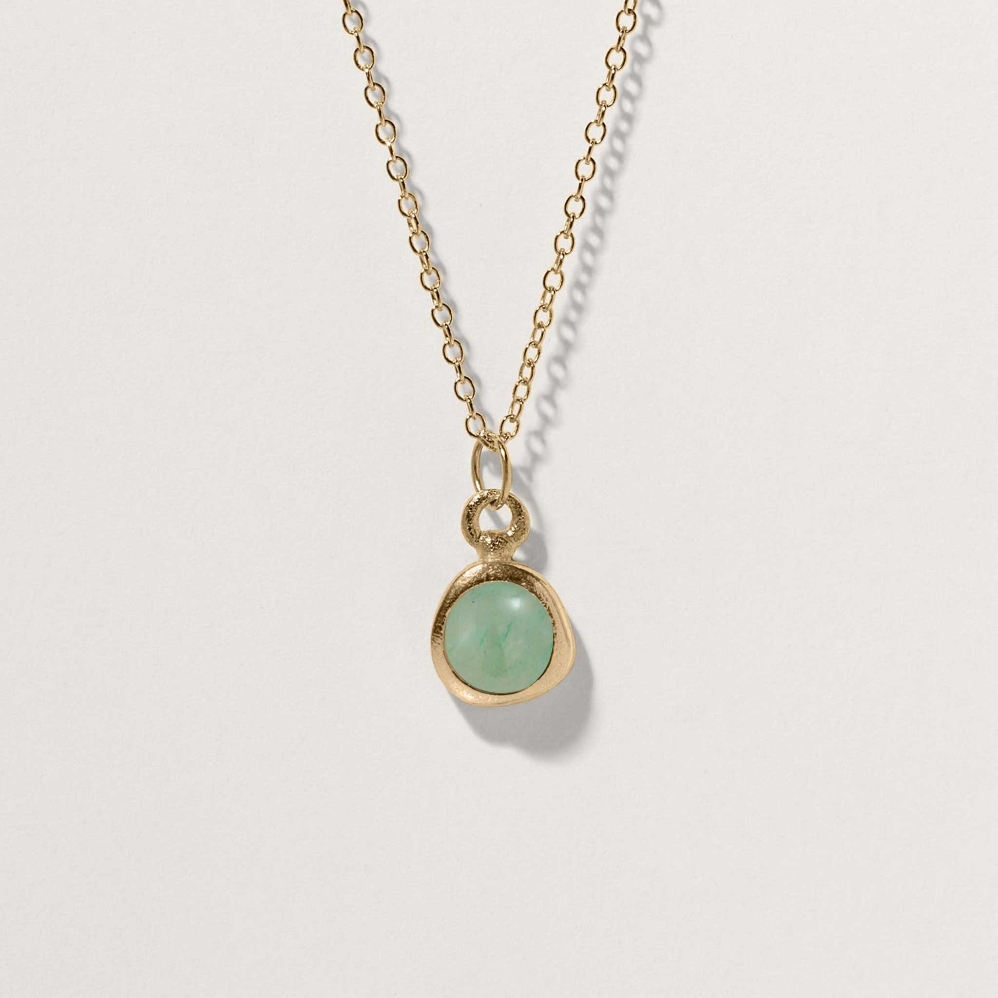 Zodiac Birthstone Necklace | 14k Gold