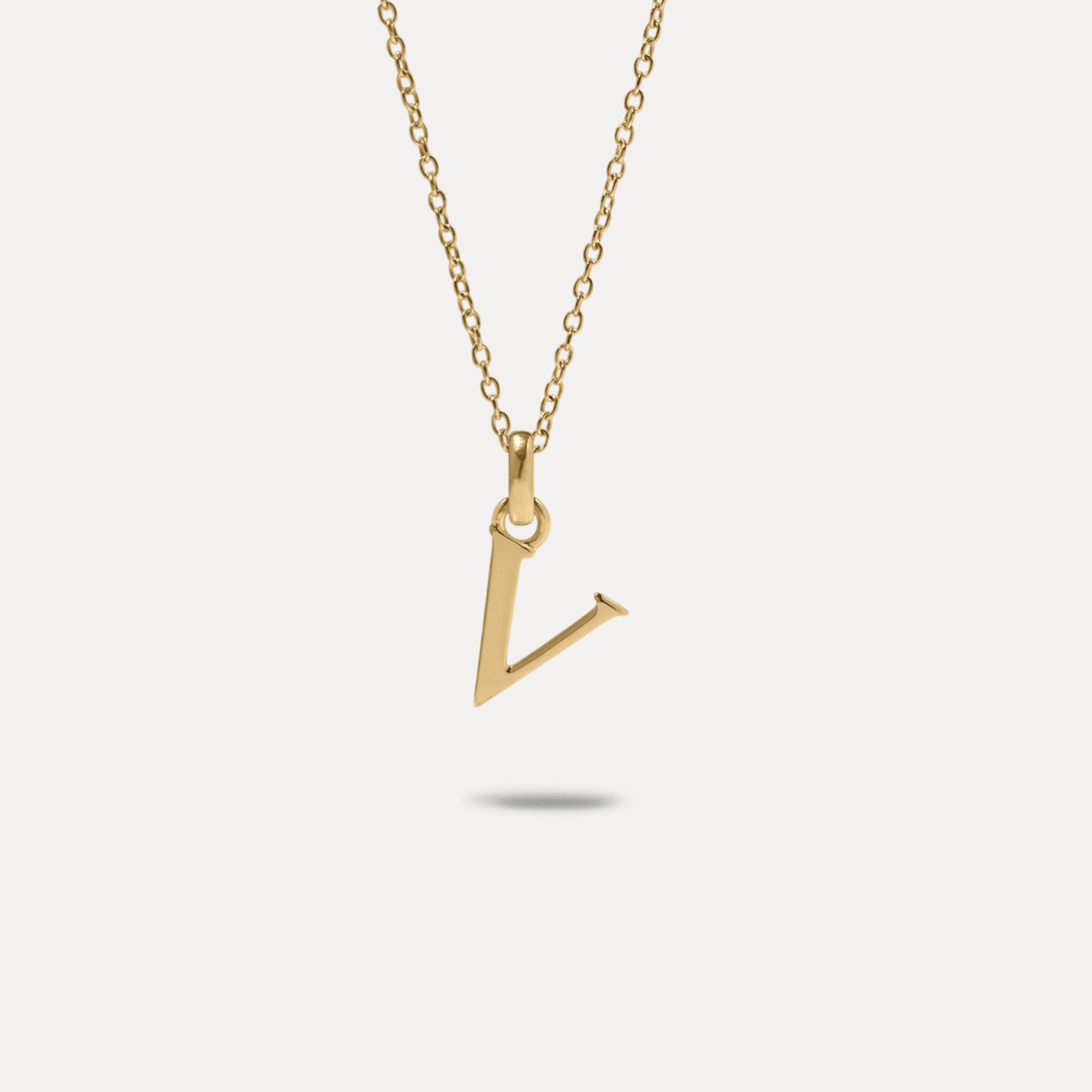 Initial with Anchor Chain | 14k Gold