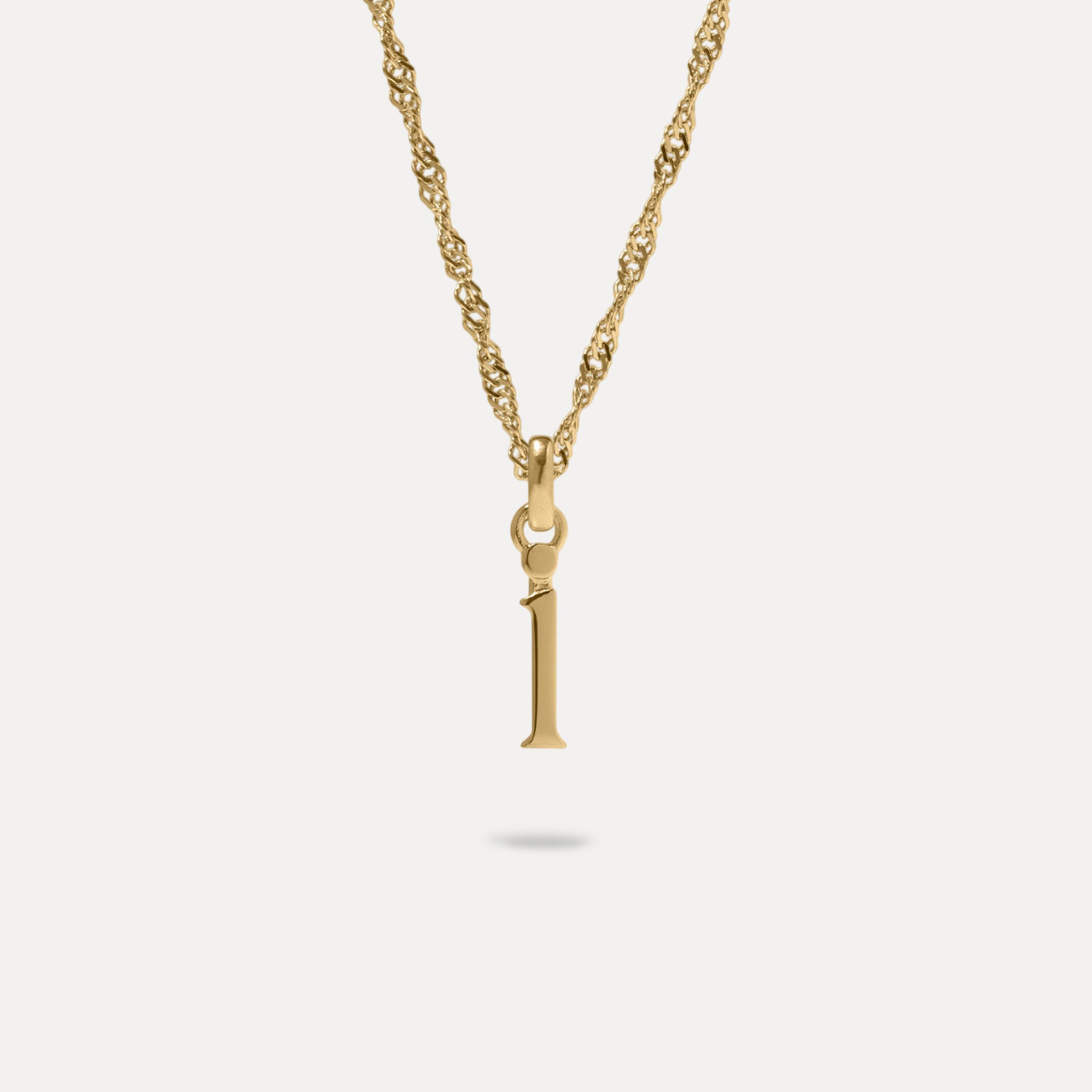 Initial with Singapore Chain | 14k Gold