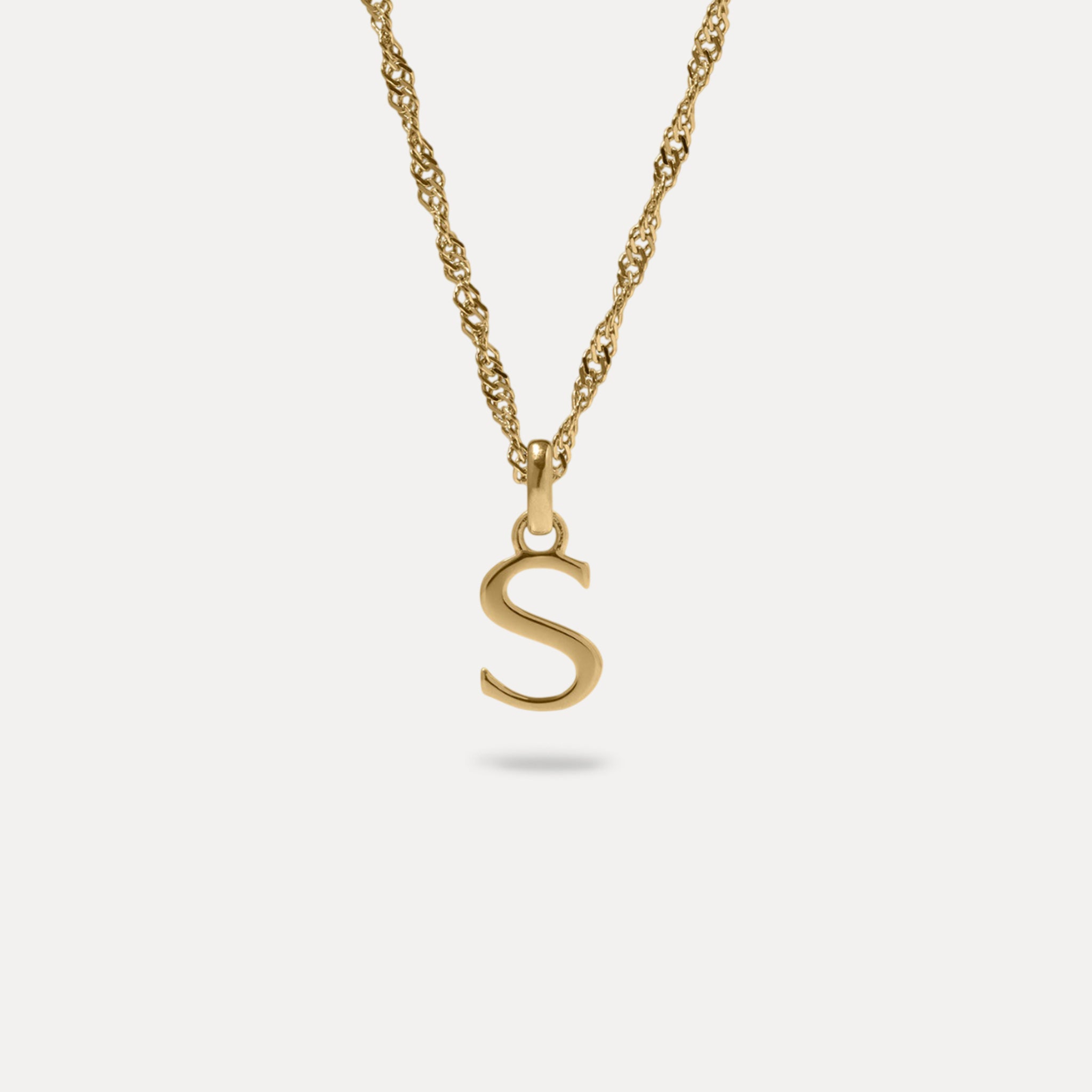 Initial with Singapore Chain | 14k Gold