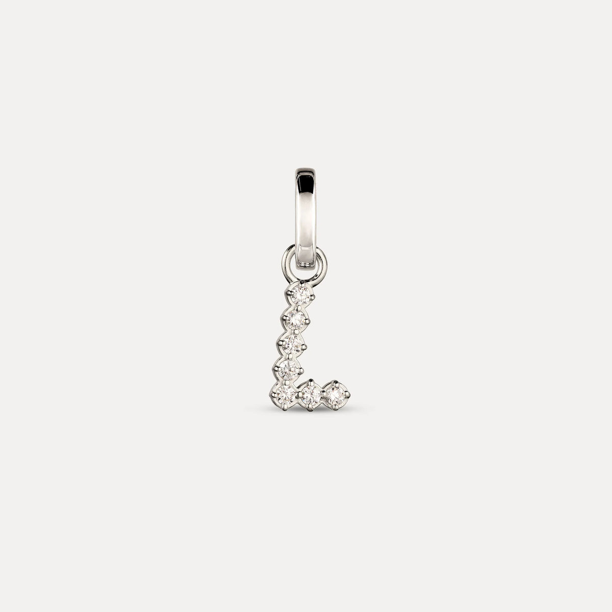Zirconia Letter Pendant - L in 925 Silber