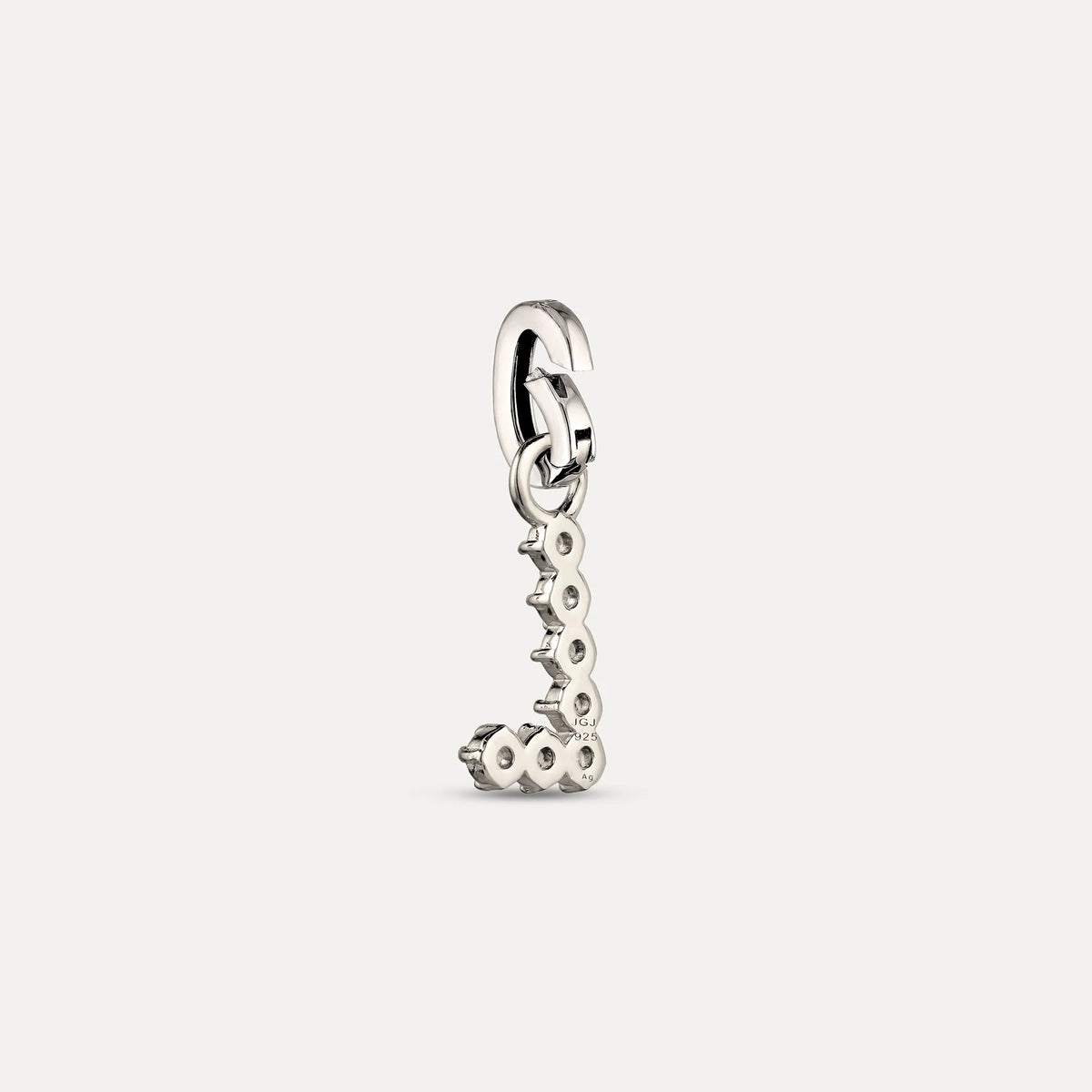 Zirconia Letter Pendant - L in 925 Silber