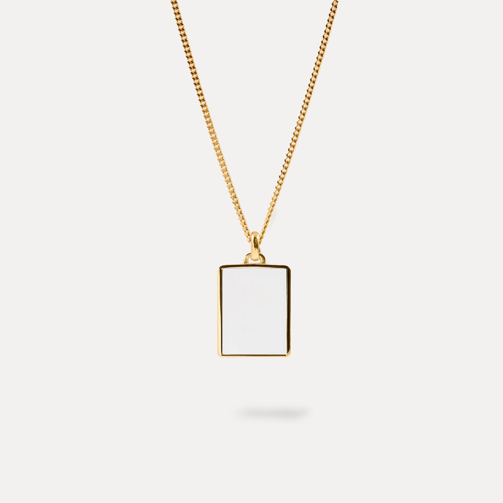 Chalcedony Tag Necklace