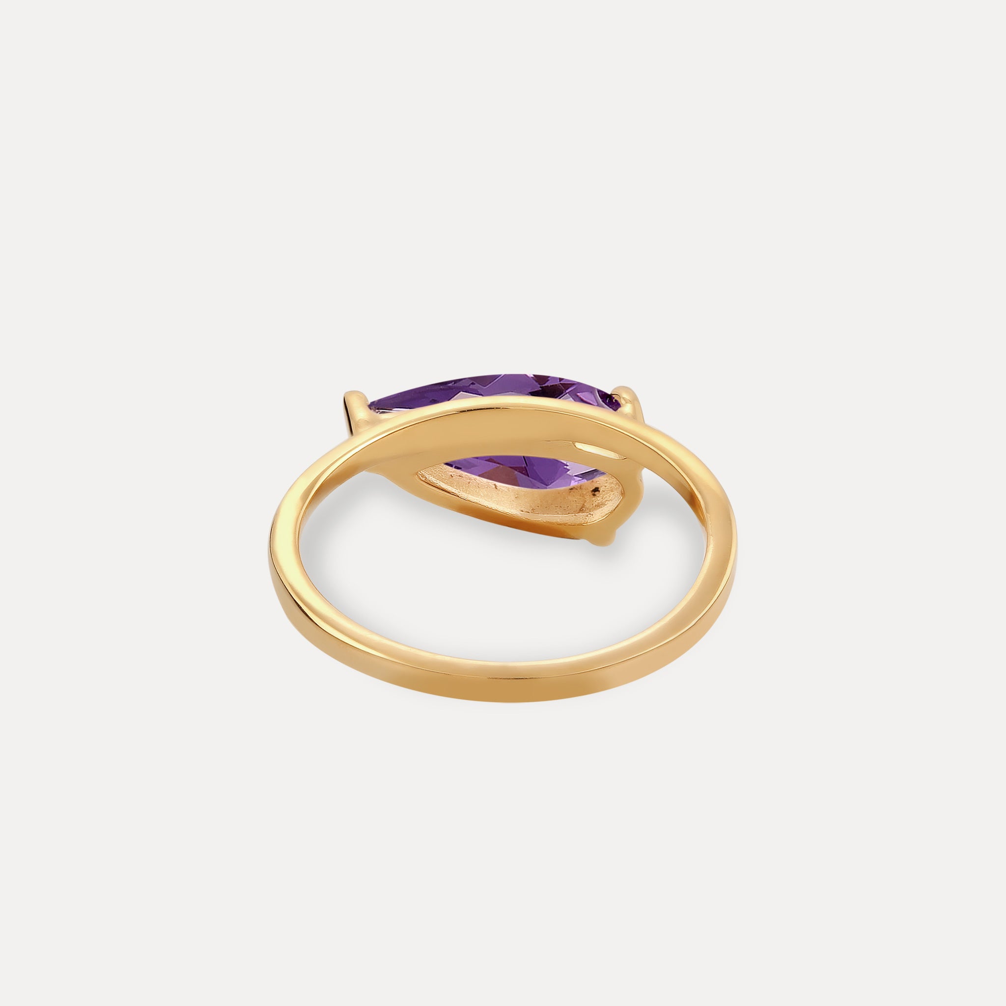 Amethyst Balance Drop Ring