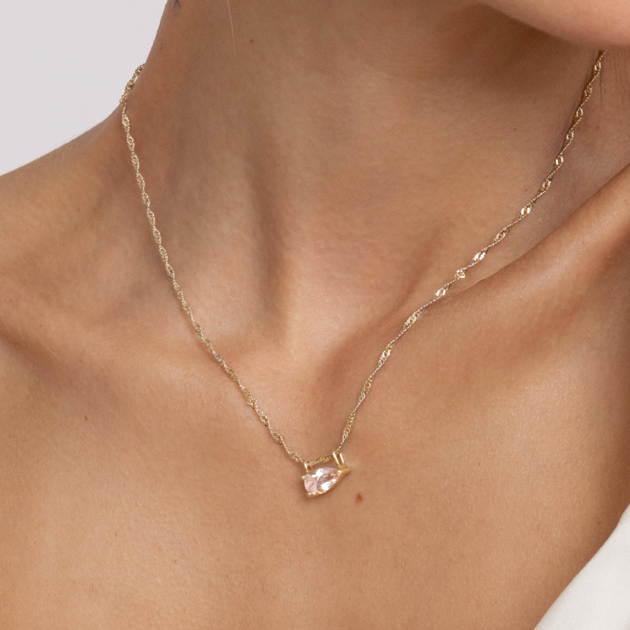 Rose Quartz Balance Drop Pendant