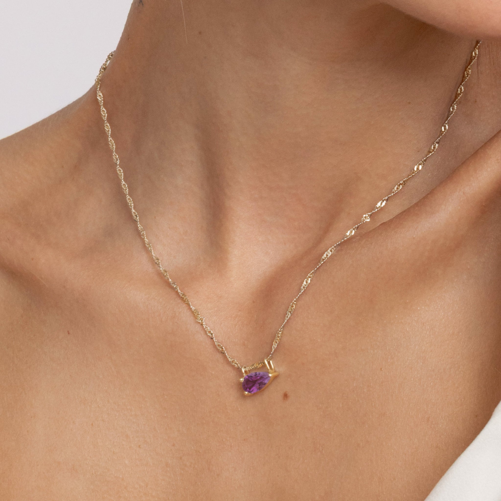 Amethyst Balance Drop Pendant