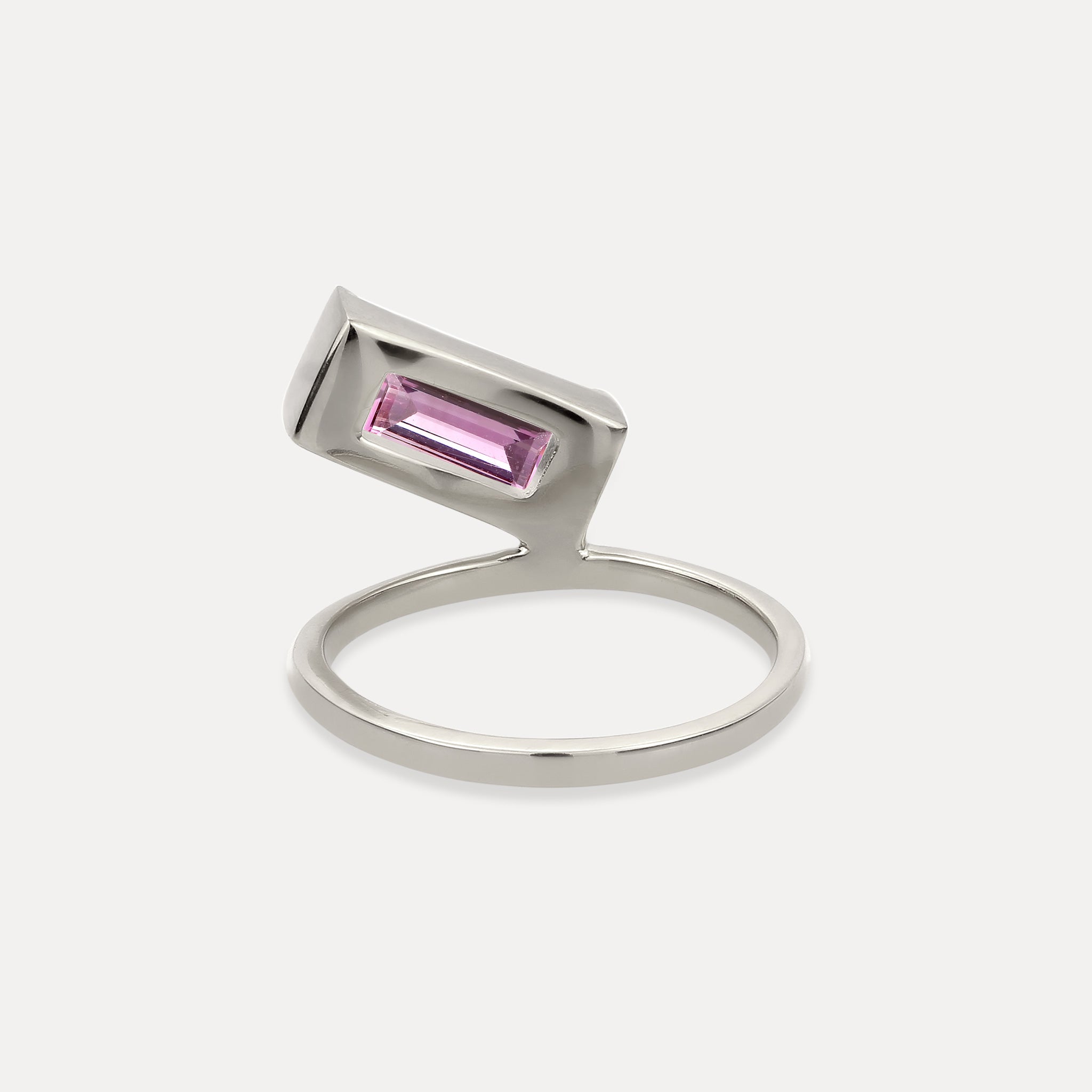 Amethyst Balance Baguette Ring