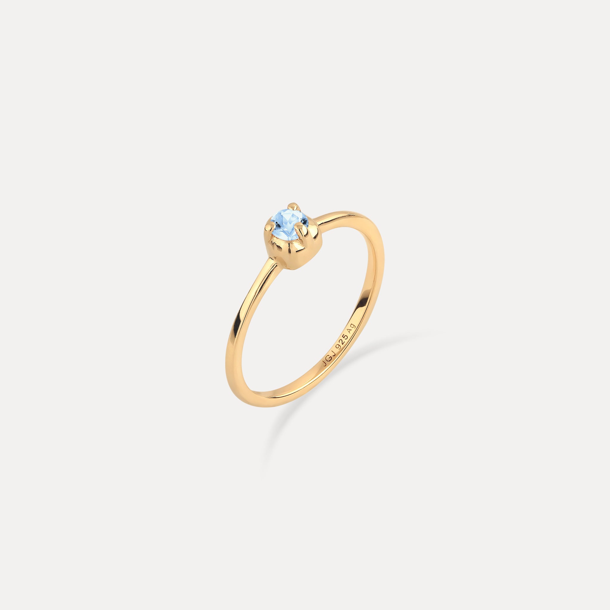 Mini Birthstone Ring 24k Gold Vermeil