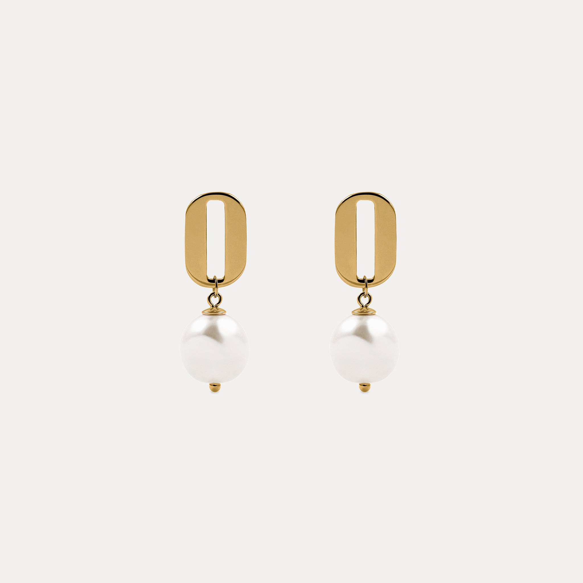 Baroque O Drop Earrings Pearl