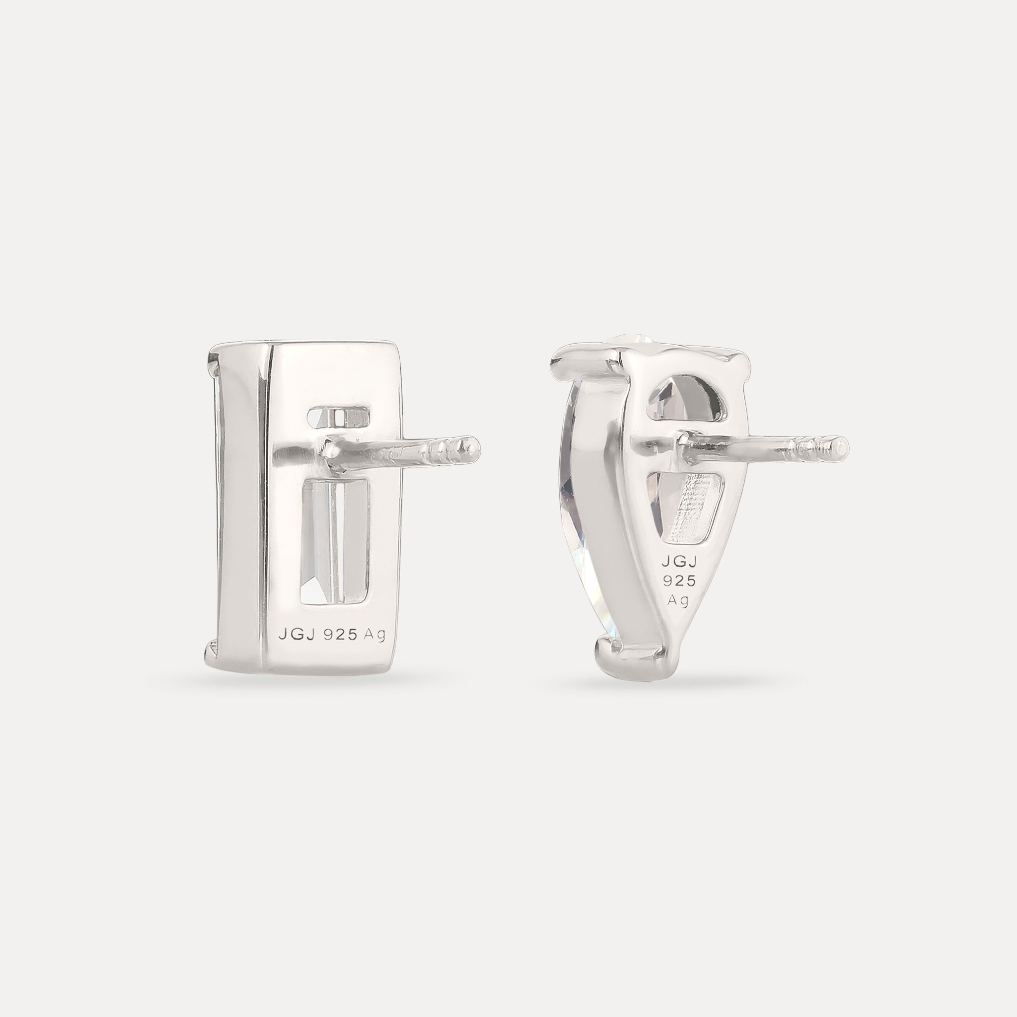 White Beryll Balance Stud Earrings