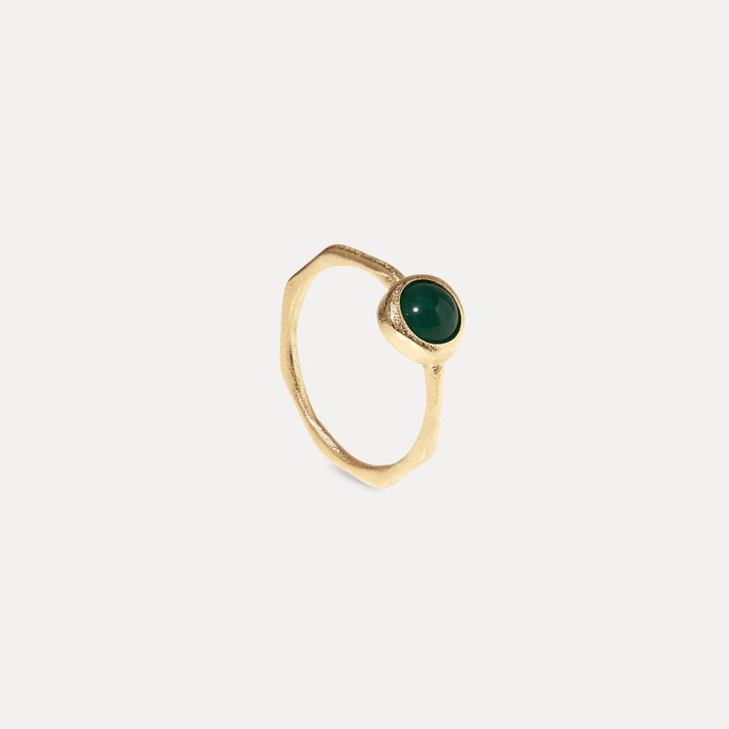 Zodiac Birthstone Ring 14k Solid Gold