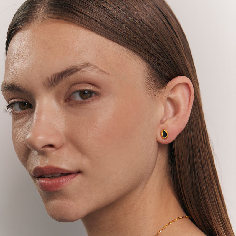 Enamel Studs Black