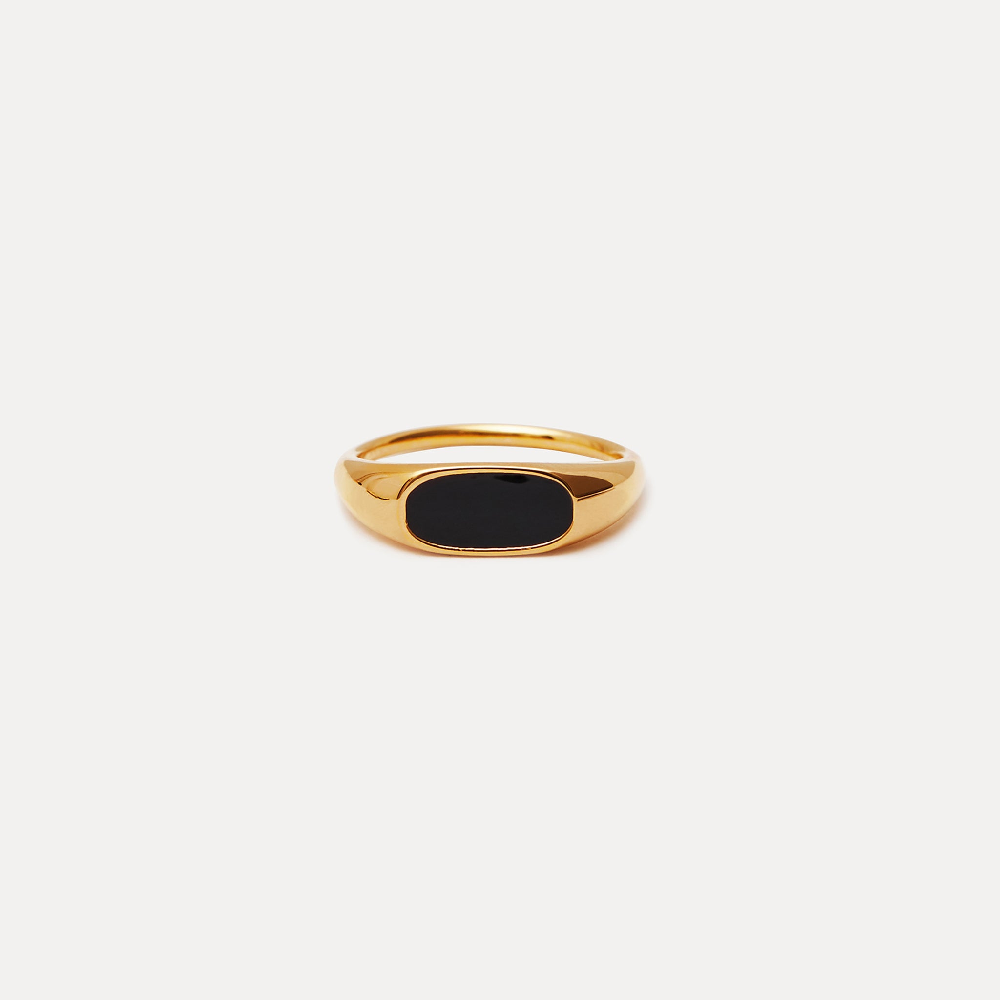 Bombé Bold Enamel Ring Black