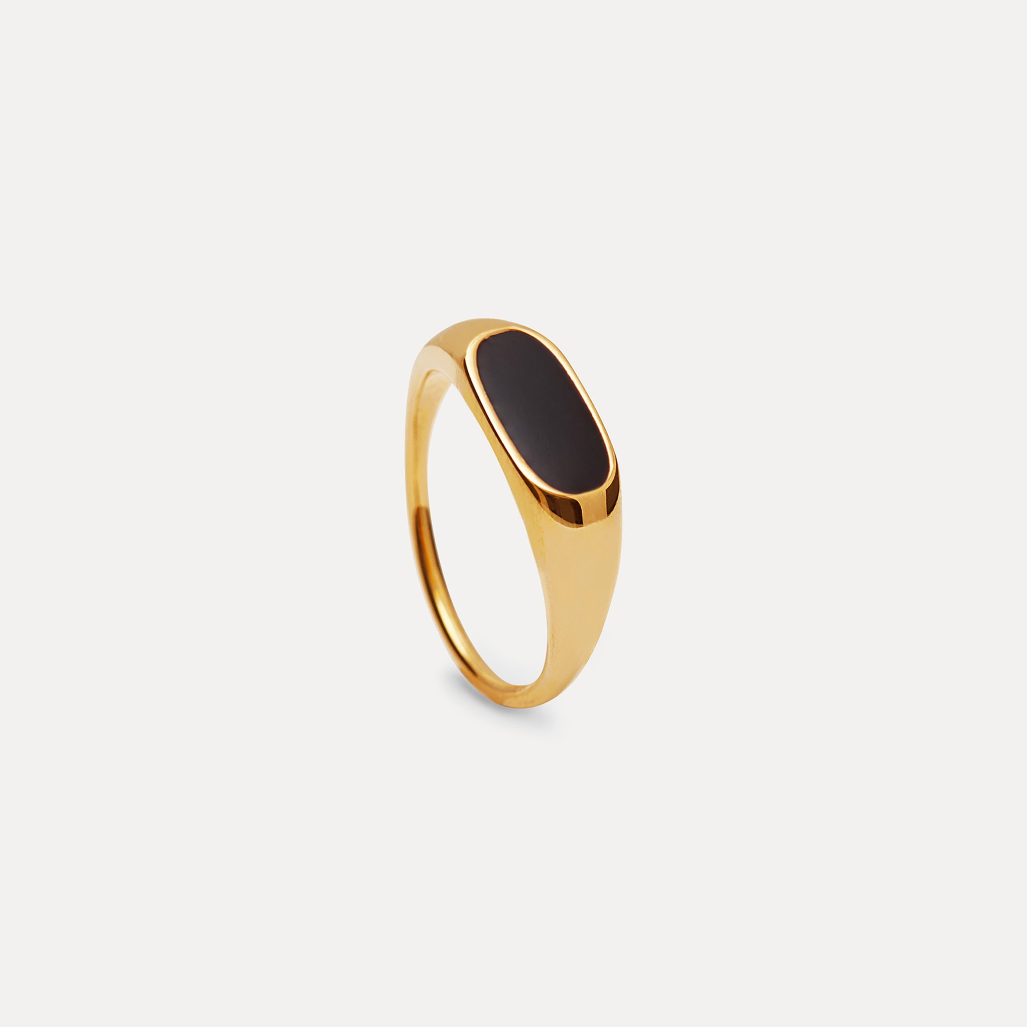 Bombé Bold Enamel Ring Black