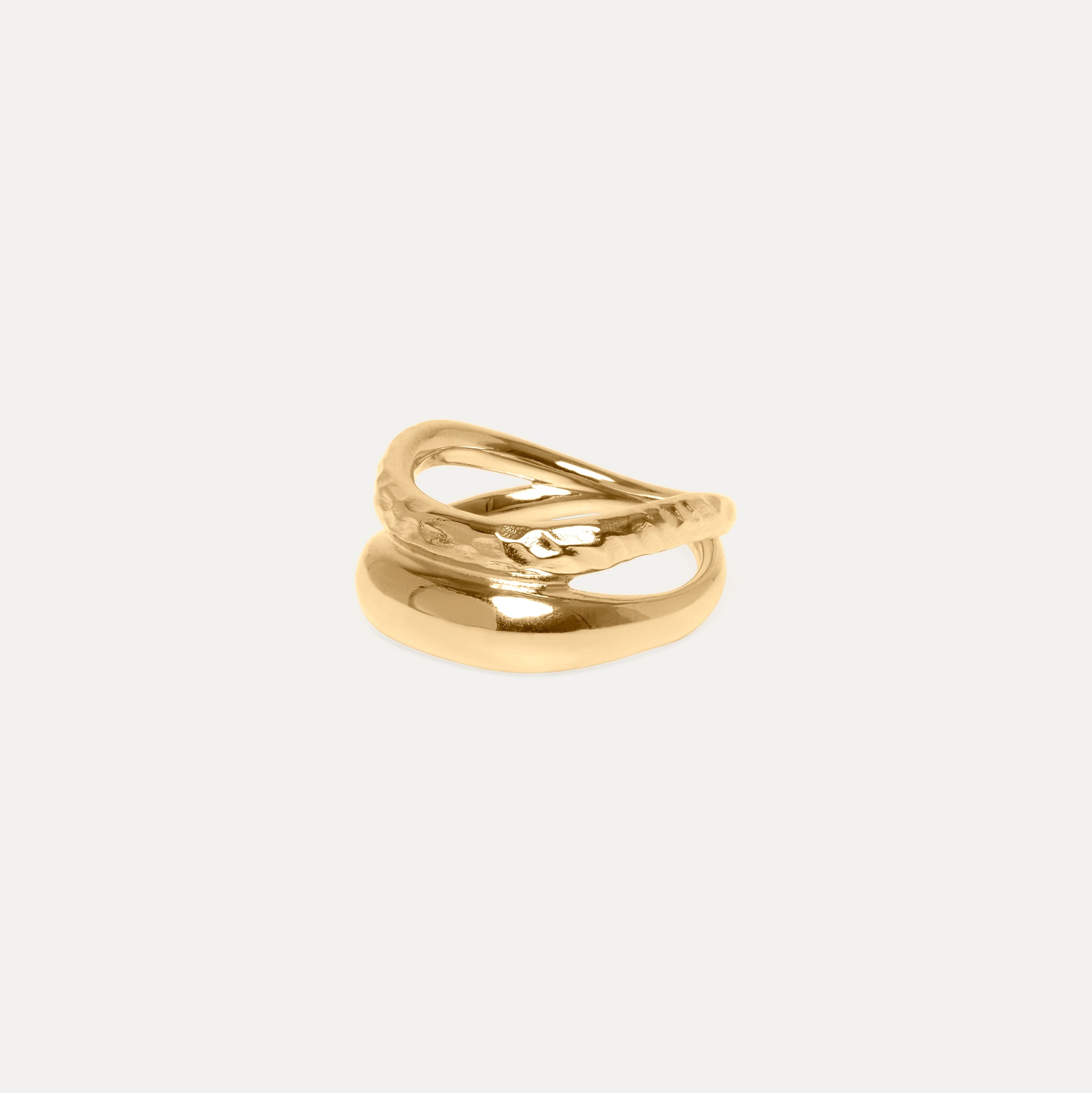 Bold Textured Ring 14k Massivgold