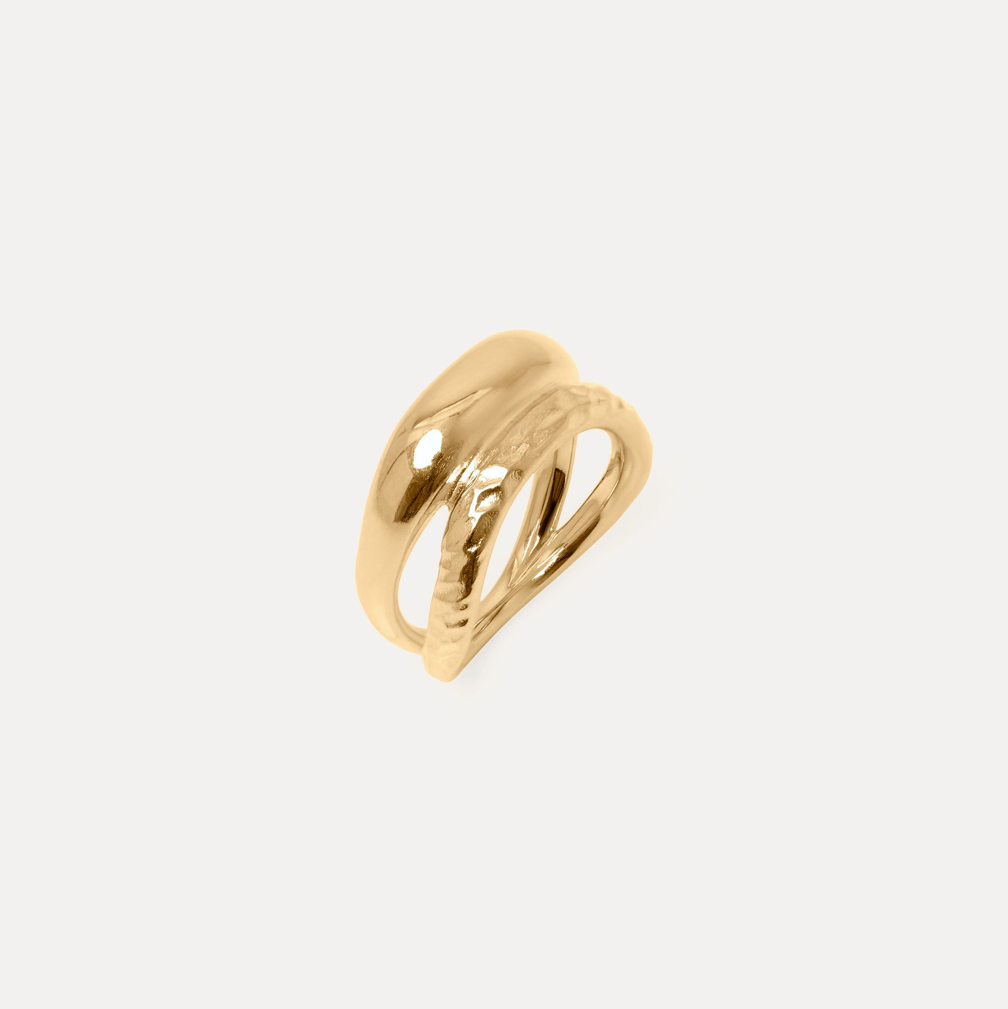 Bold Textured Ring 14k Massivgold