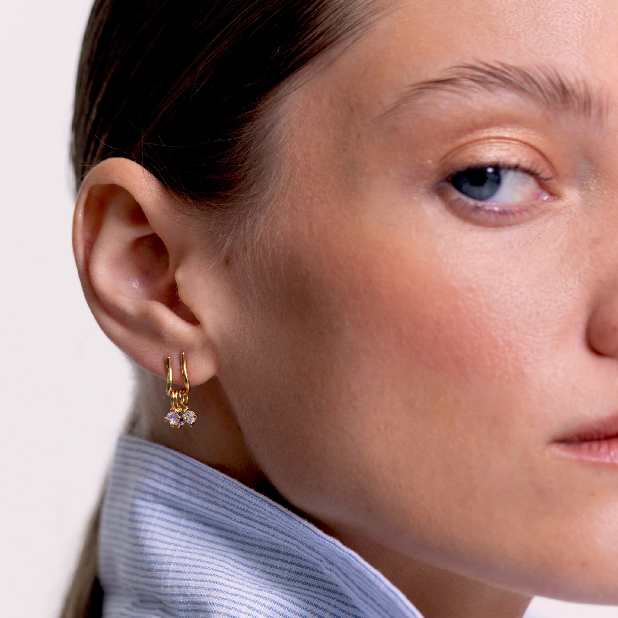 Charm Hanger Hoops Earrings