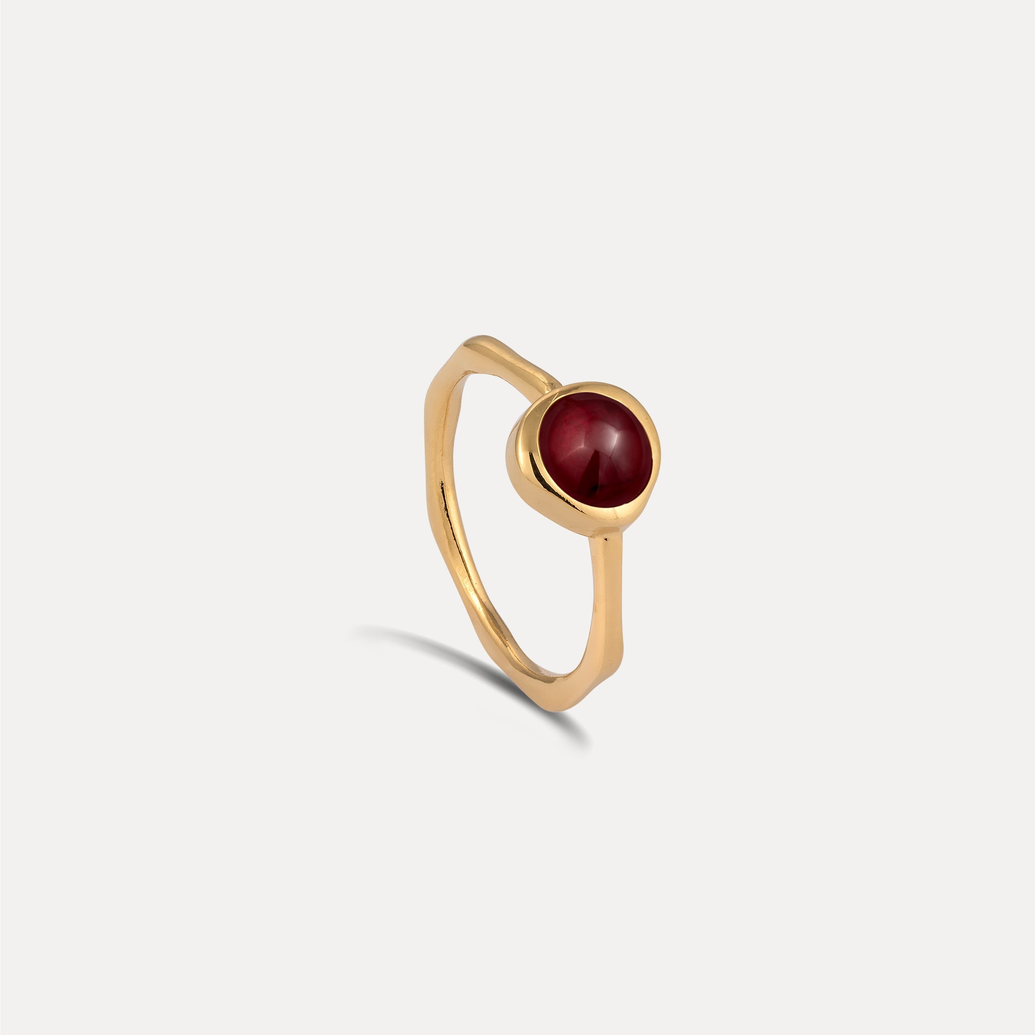 Zodiac Birthstone Ring 24k Gold Vermeil - Glossy
