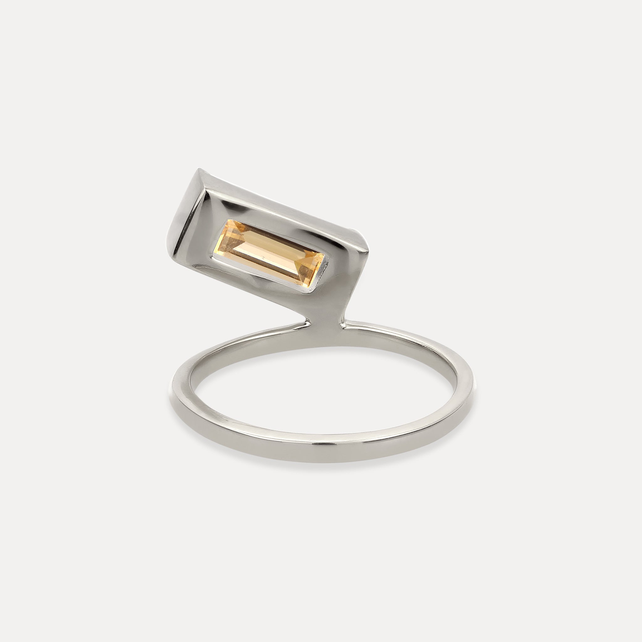 Citrine Balance Baguette Ring