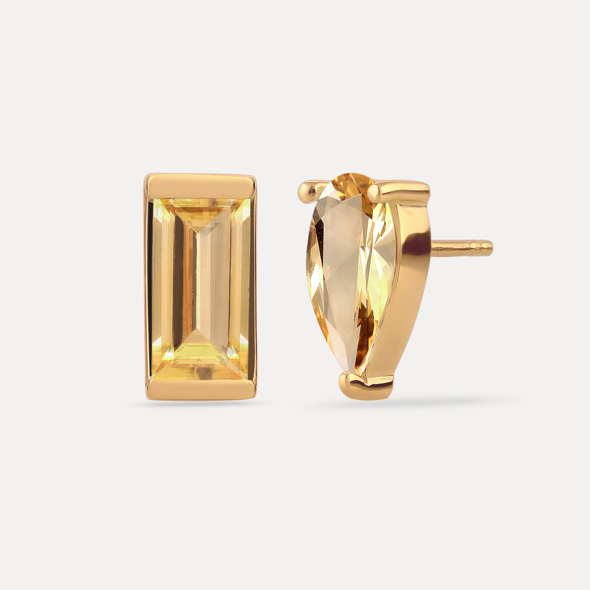 Citrine Balance Stud Earrings