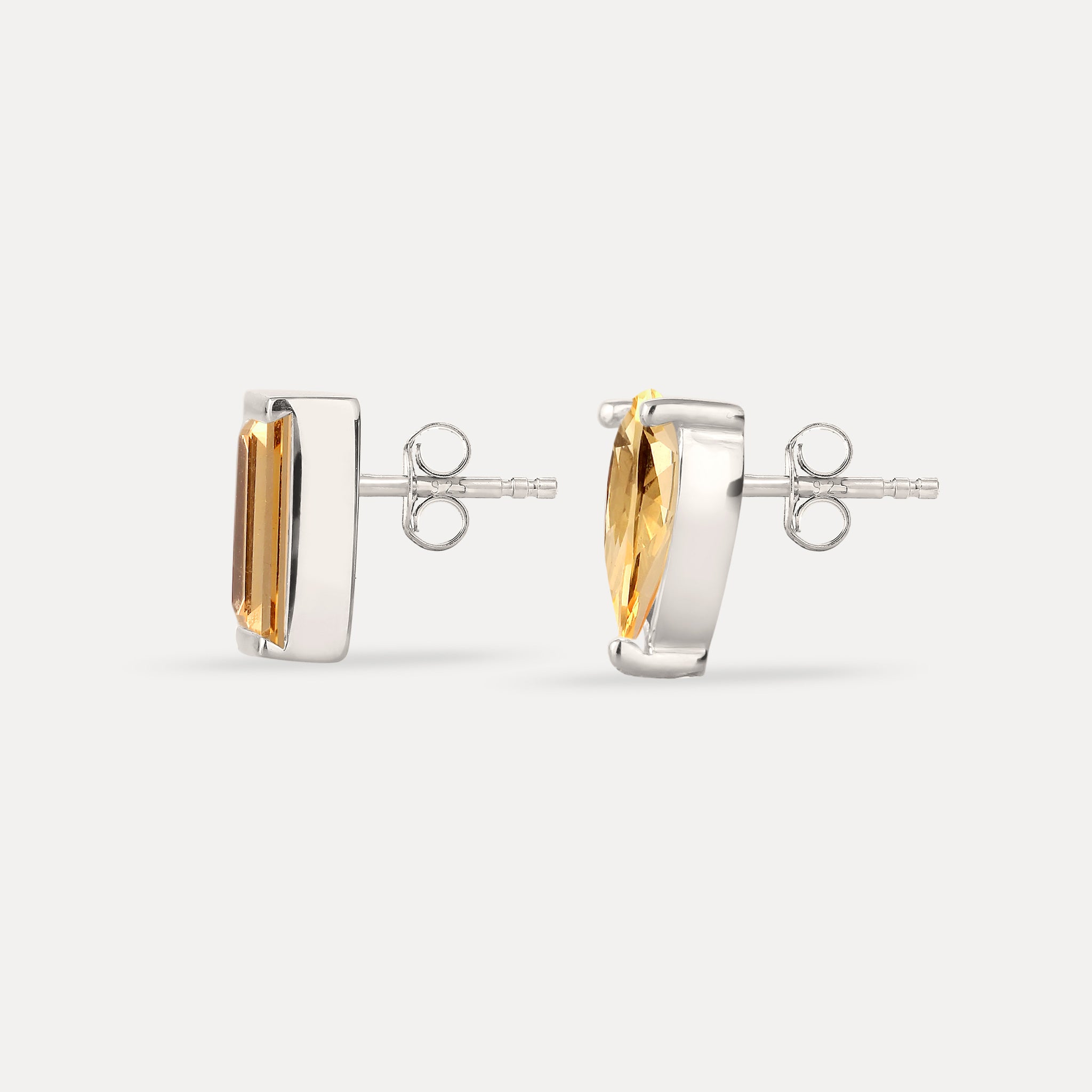 Citrine Balance Stud Earrings