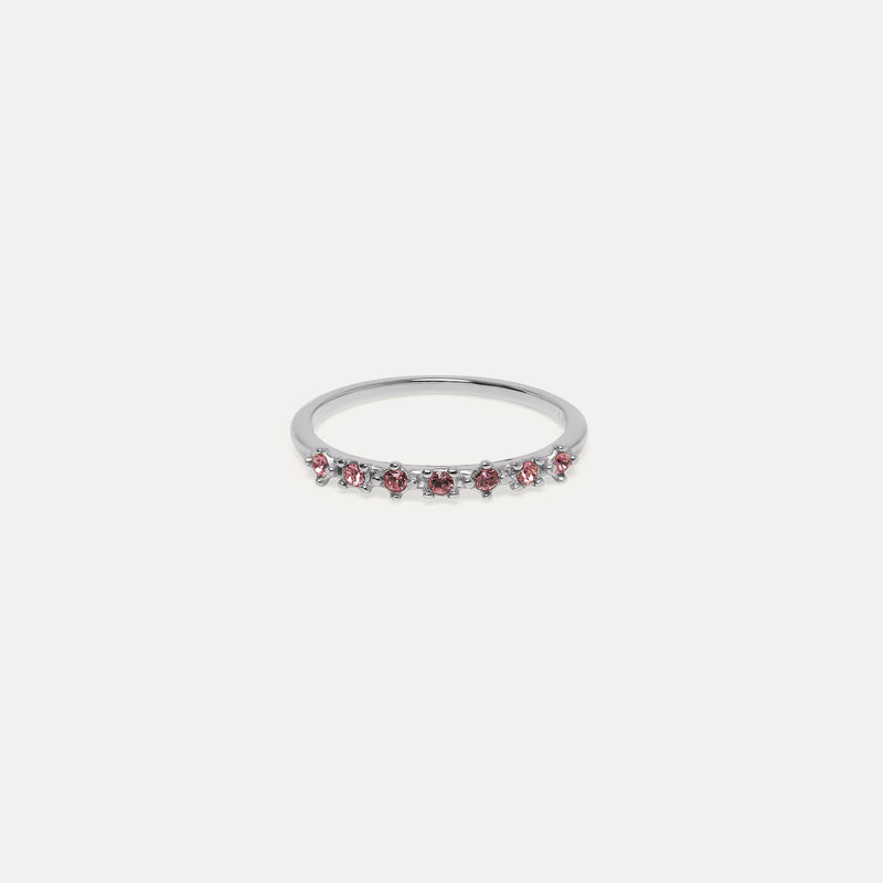 Color Delight Ring Dark Pink Crystals