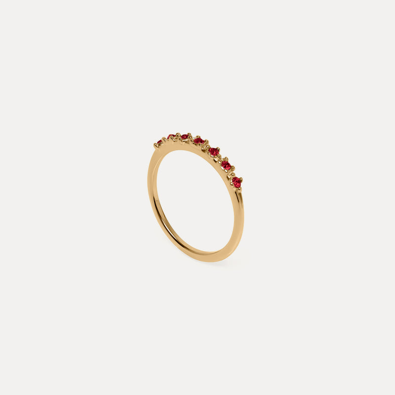 Color Delight Ring Red Crystals
