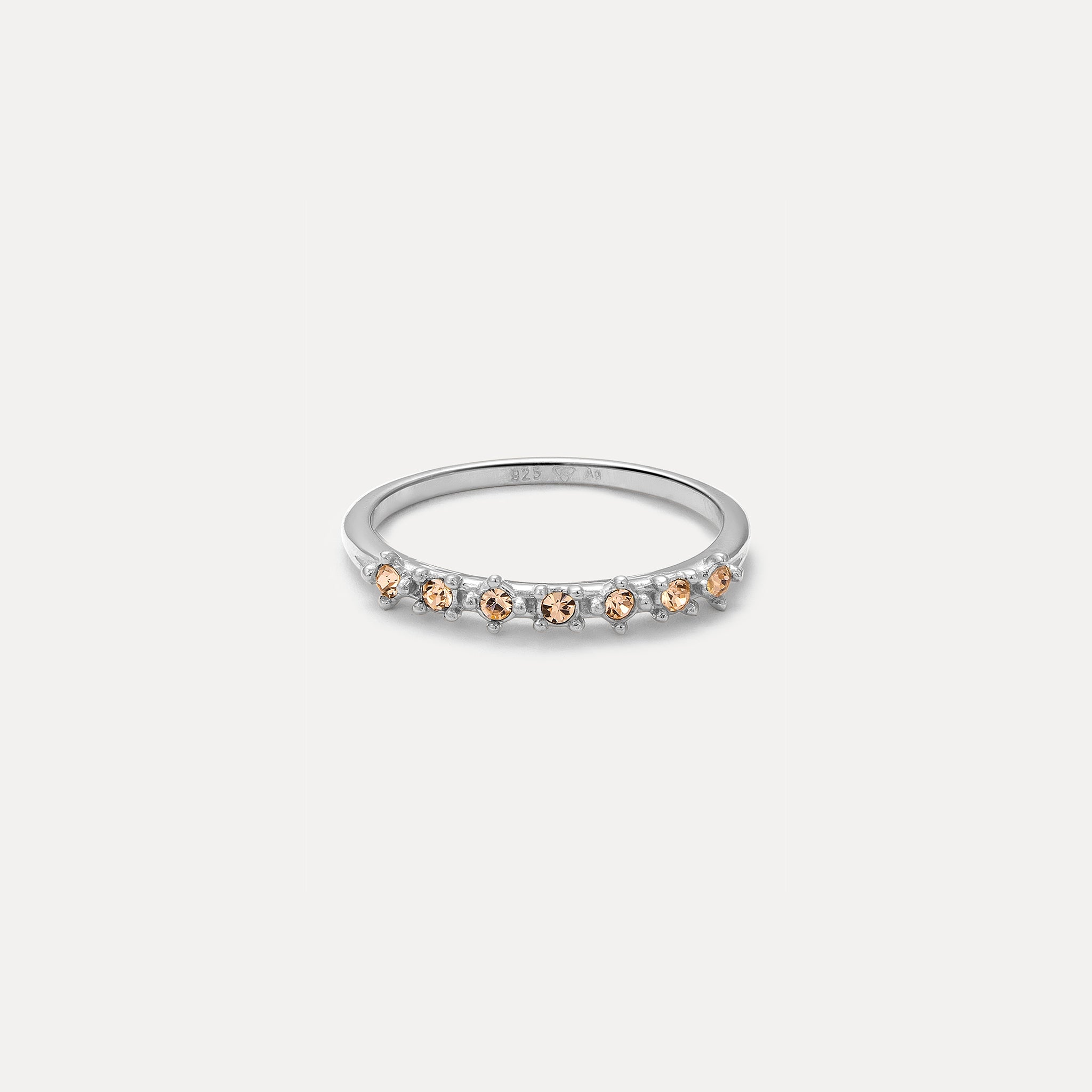 Dark Yellow Crystals Color Delight Ring