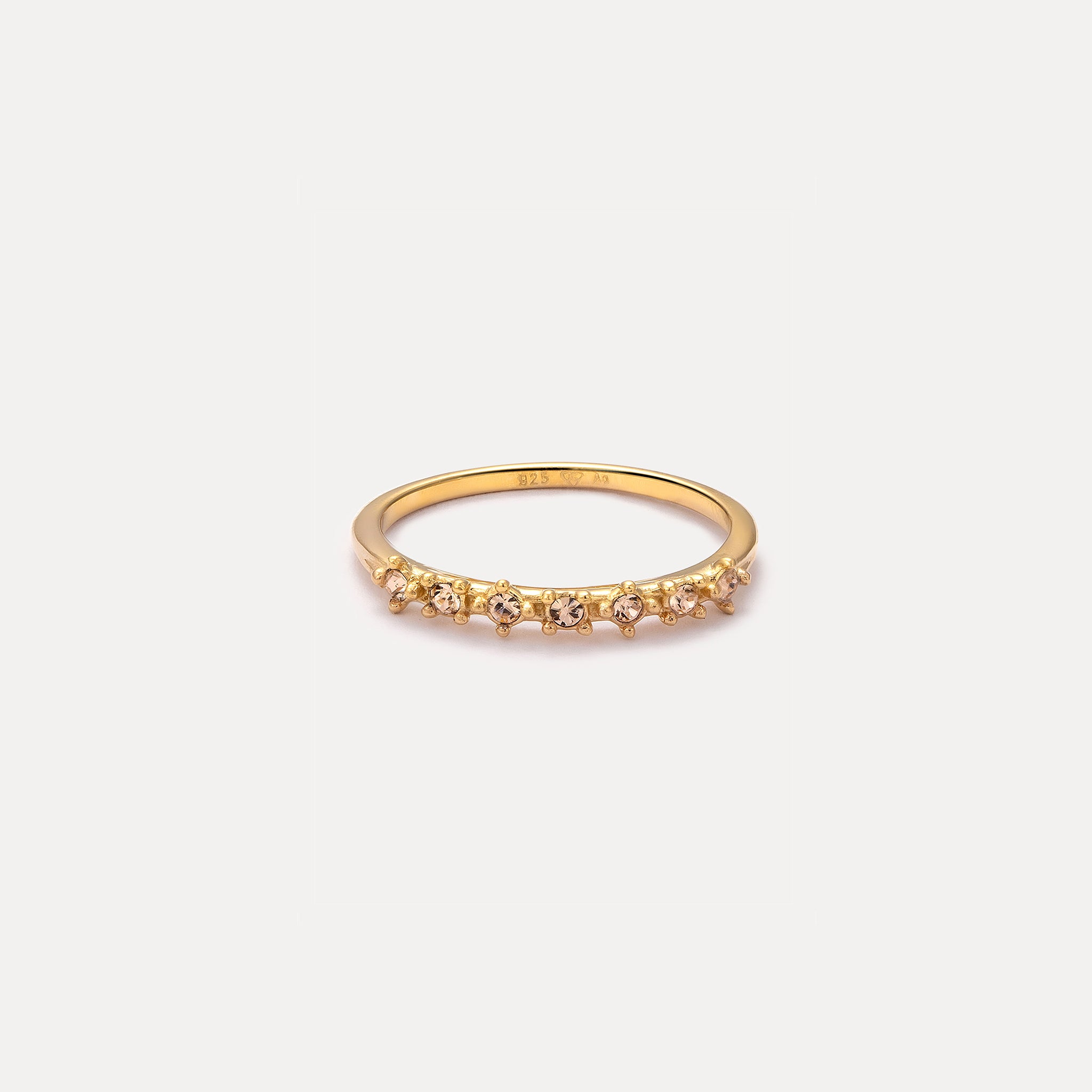Dark Yellow Crystals Color Delight Ring