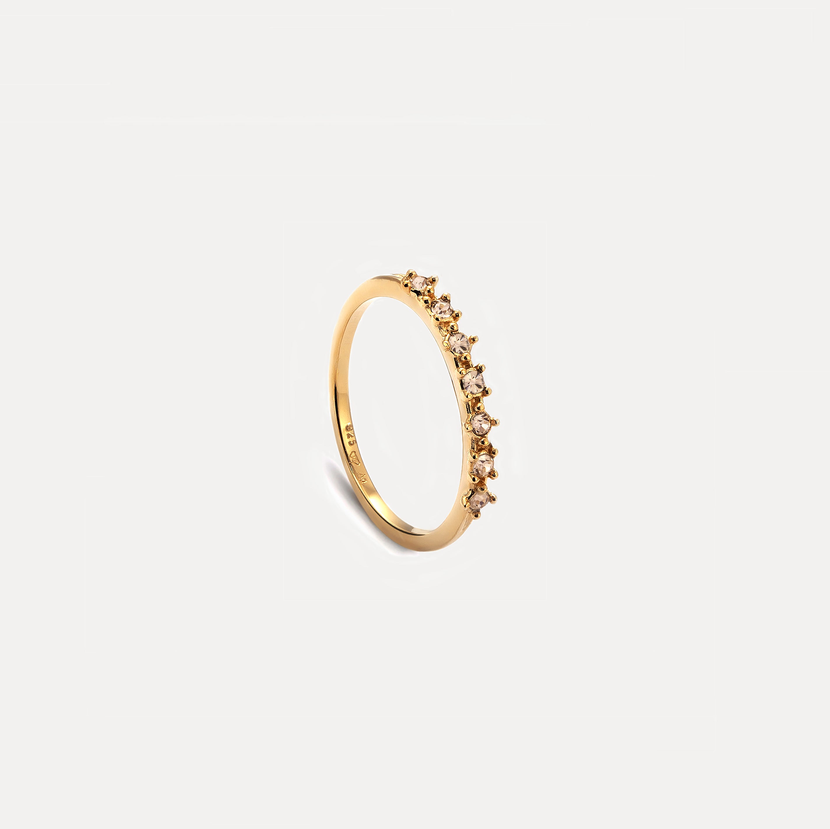 Dark Yellow Crystals Color Delight Ring