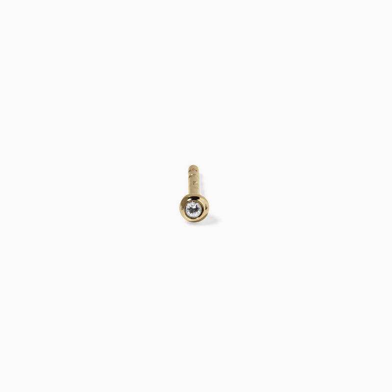 Brilliant Dot Studs White Sapphire - Single