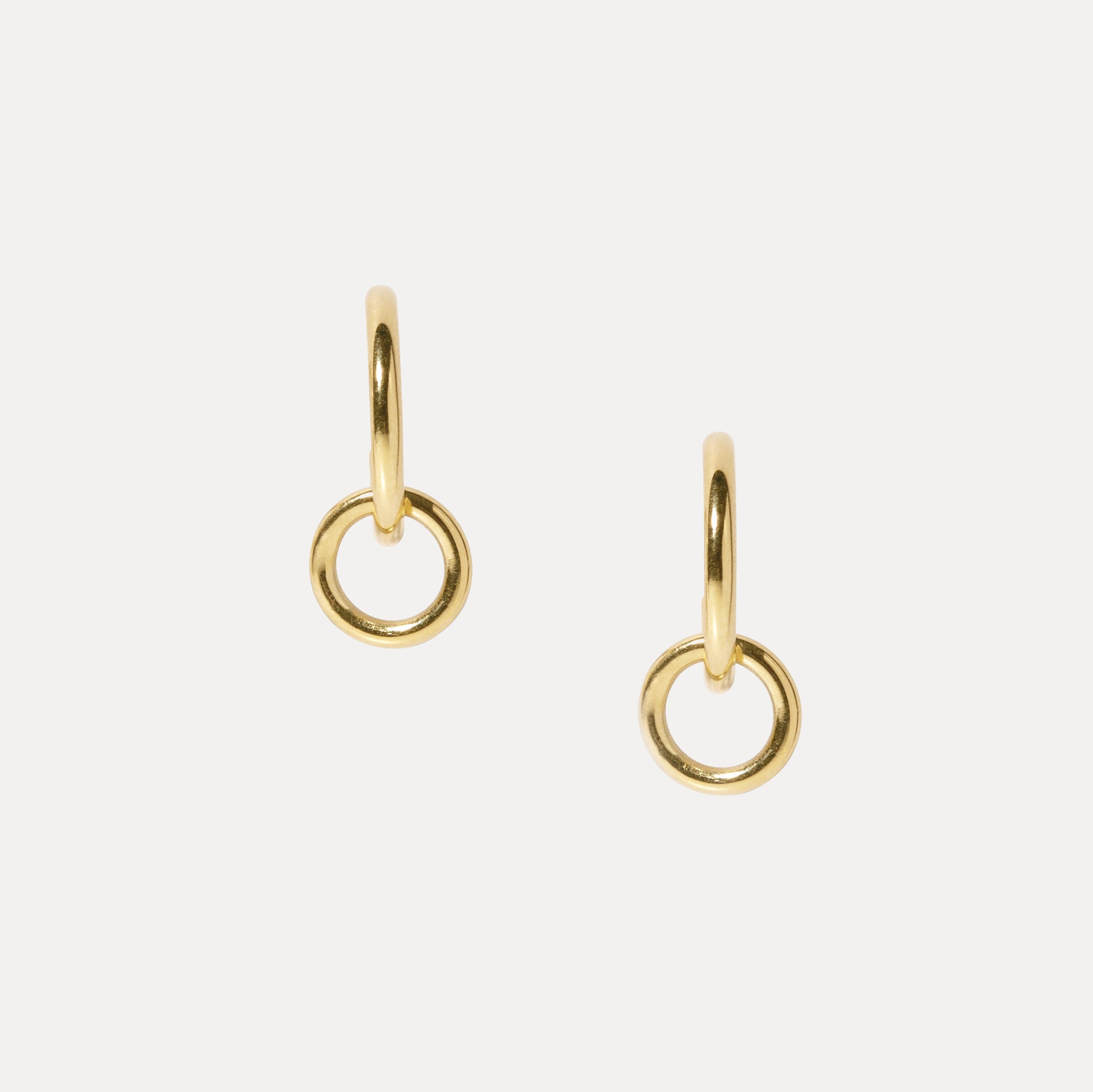 Duo Huggies 14k Solid Gold