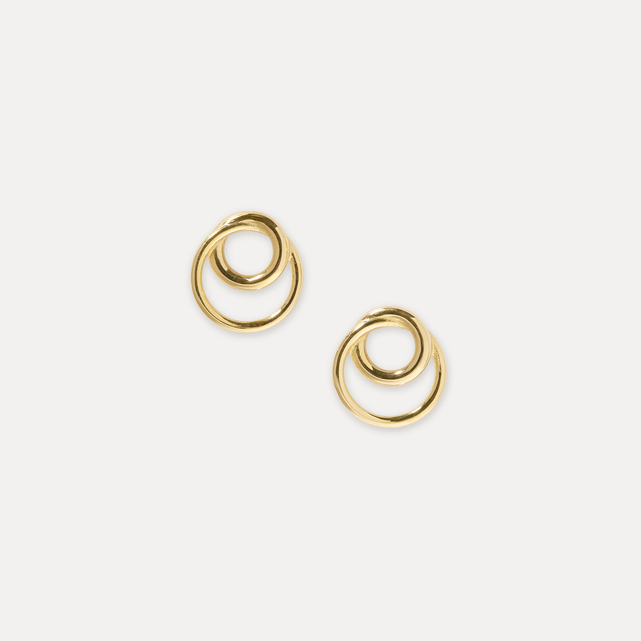 Duo Studs 14k Solid Gold