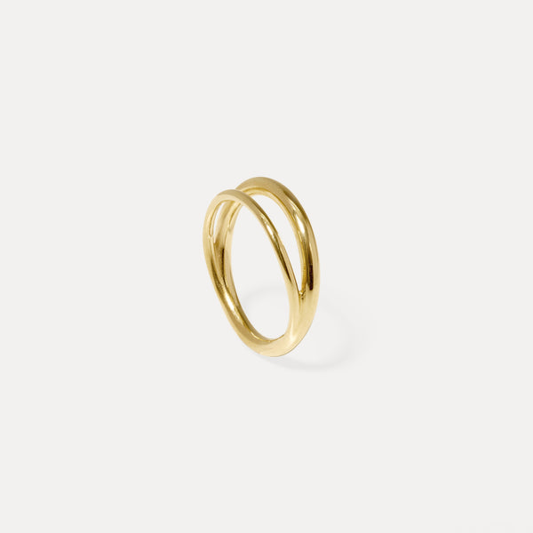 Duo Ring 14k Solid Gold
