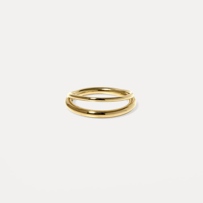 Duo Ring 14k Solid Gold