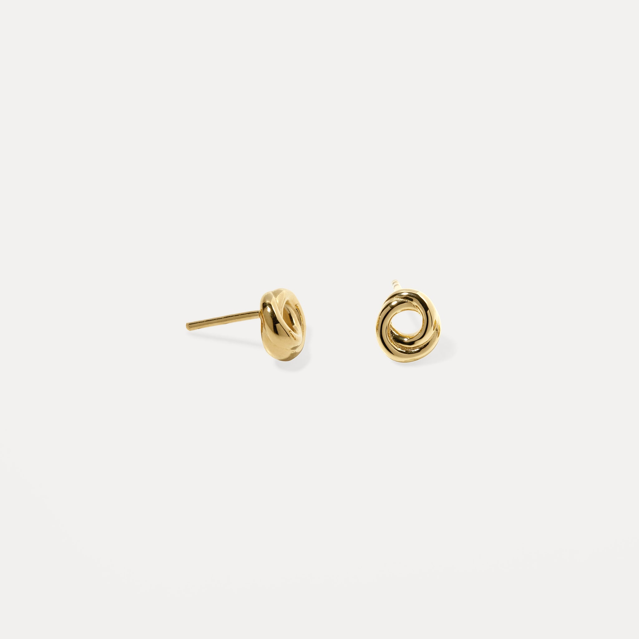 Duo Small Studs 14k Solid Gold
