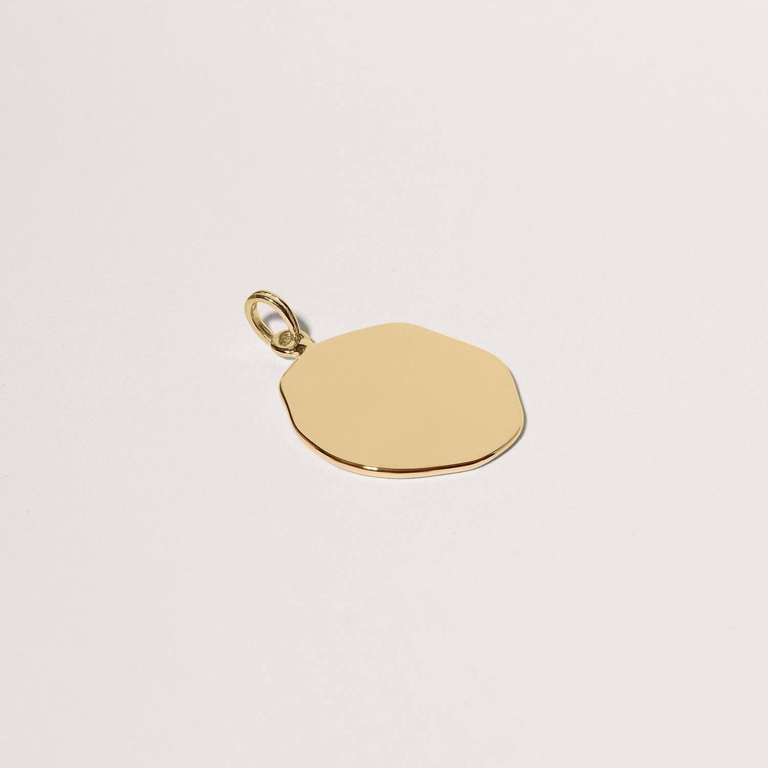 Large Seal Pendant 14k Solid Gold