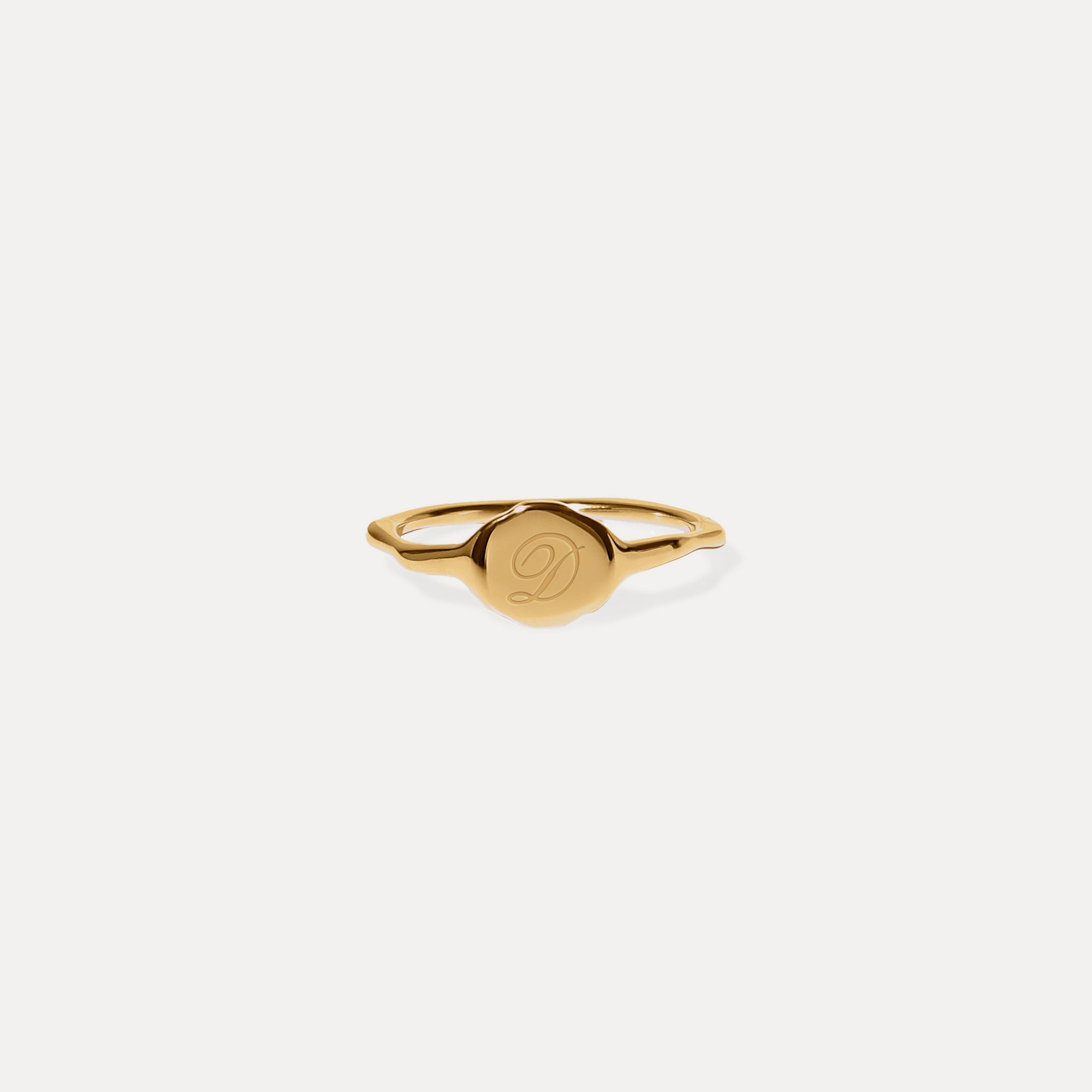Engravable Fluid Signet Ring Glossy