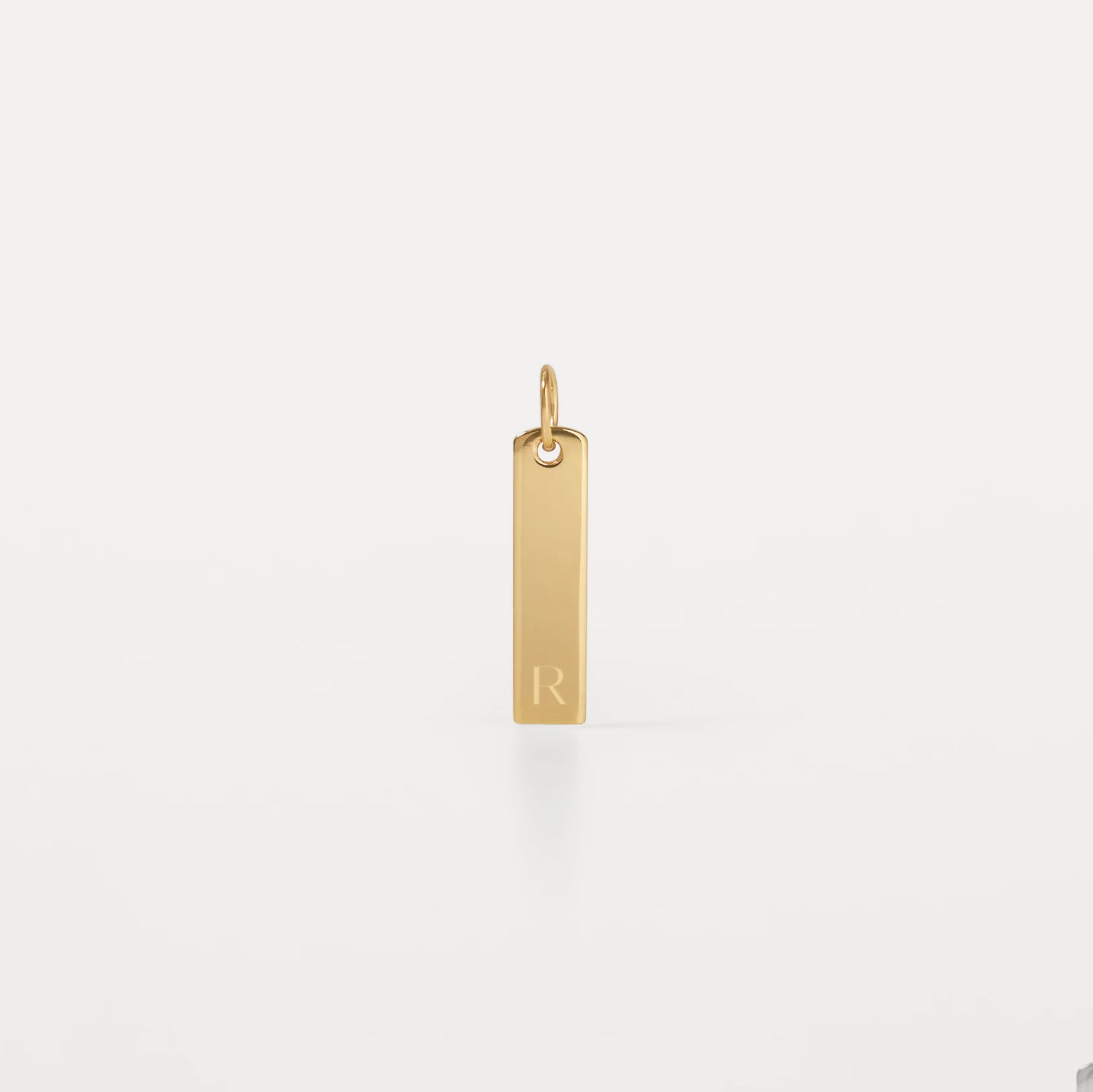 Engravable Bar Pendant | 14k Gold