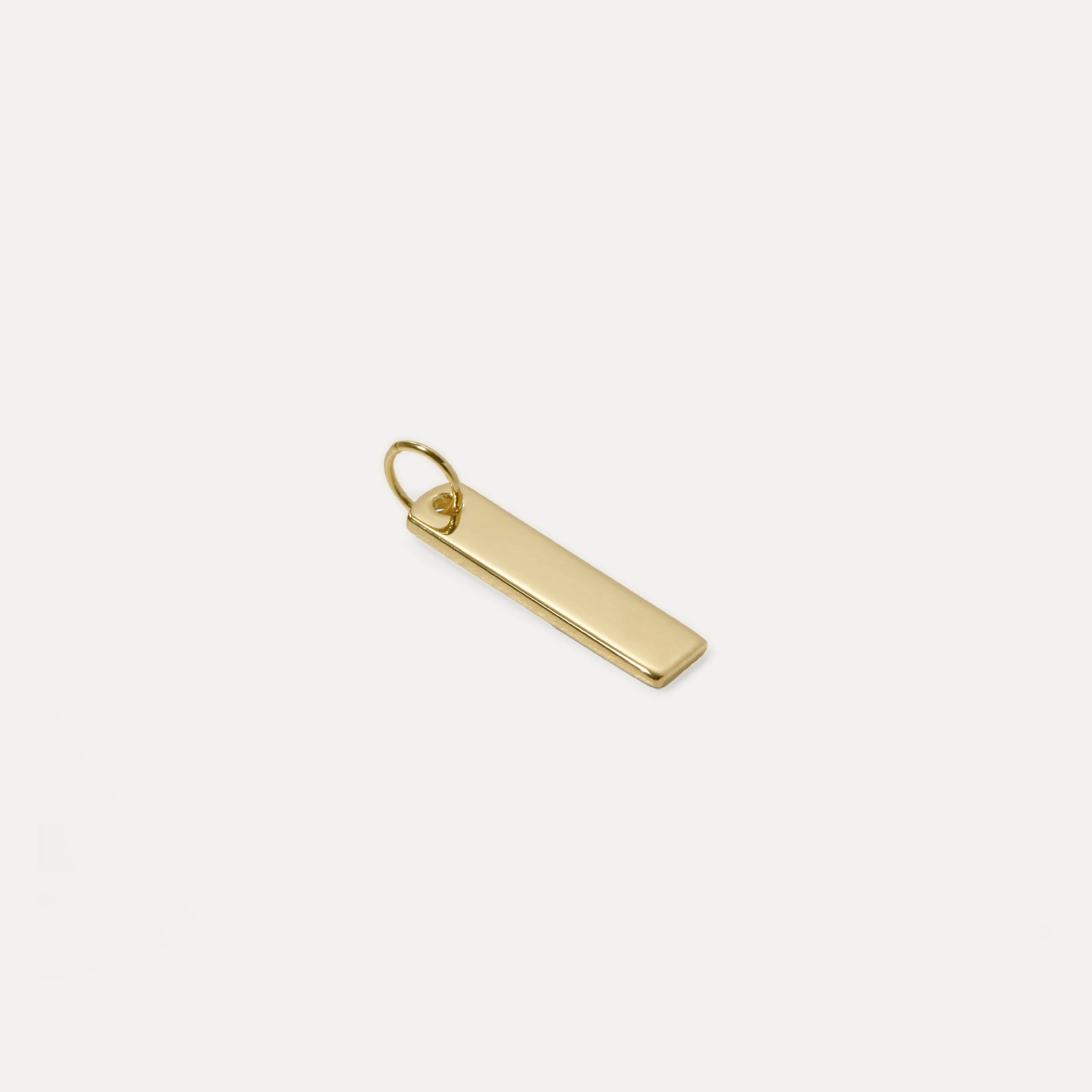 Engravable Bar Pendant | 14k Gold