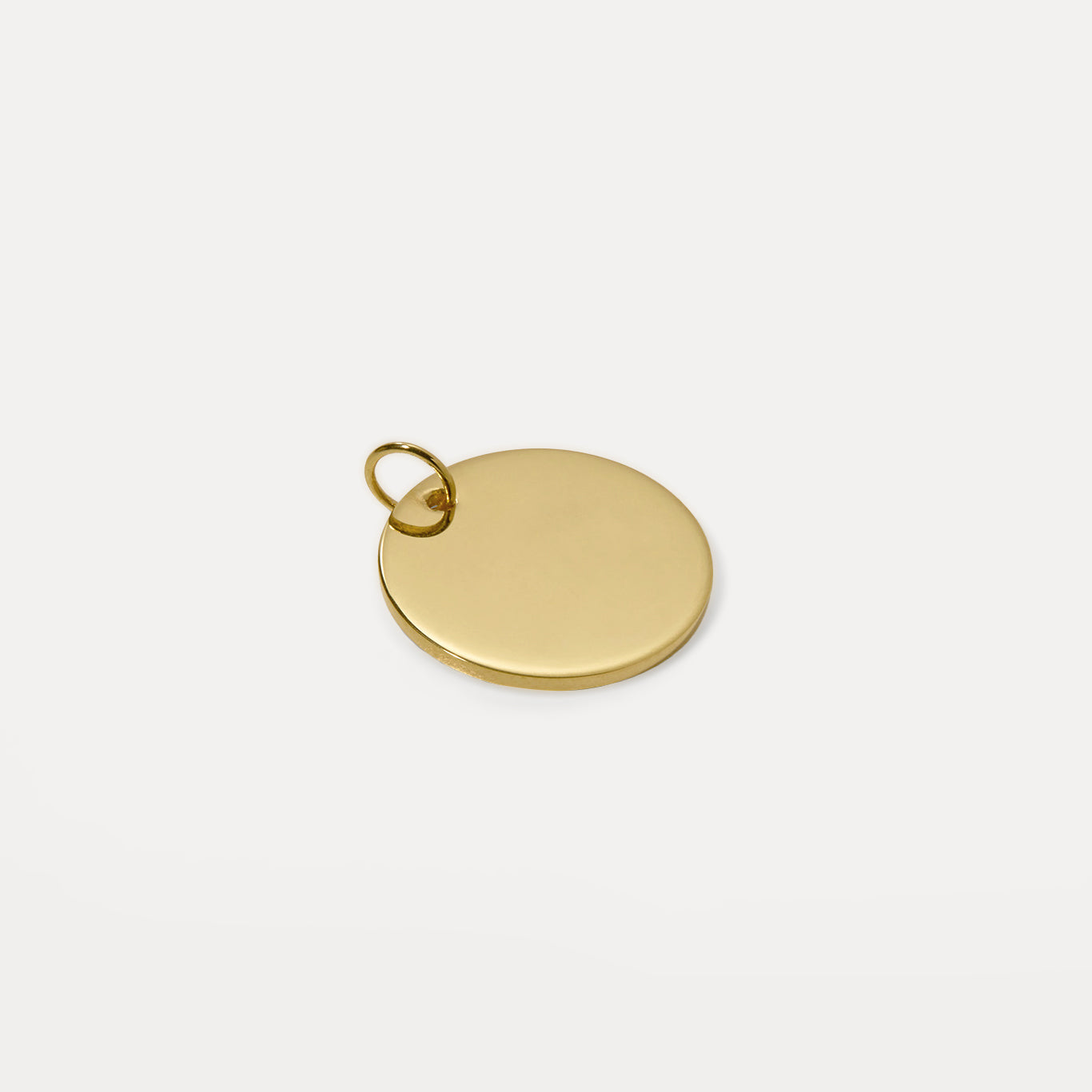 Engravable Plate Pendant | 14k Gold