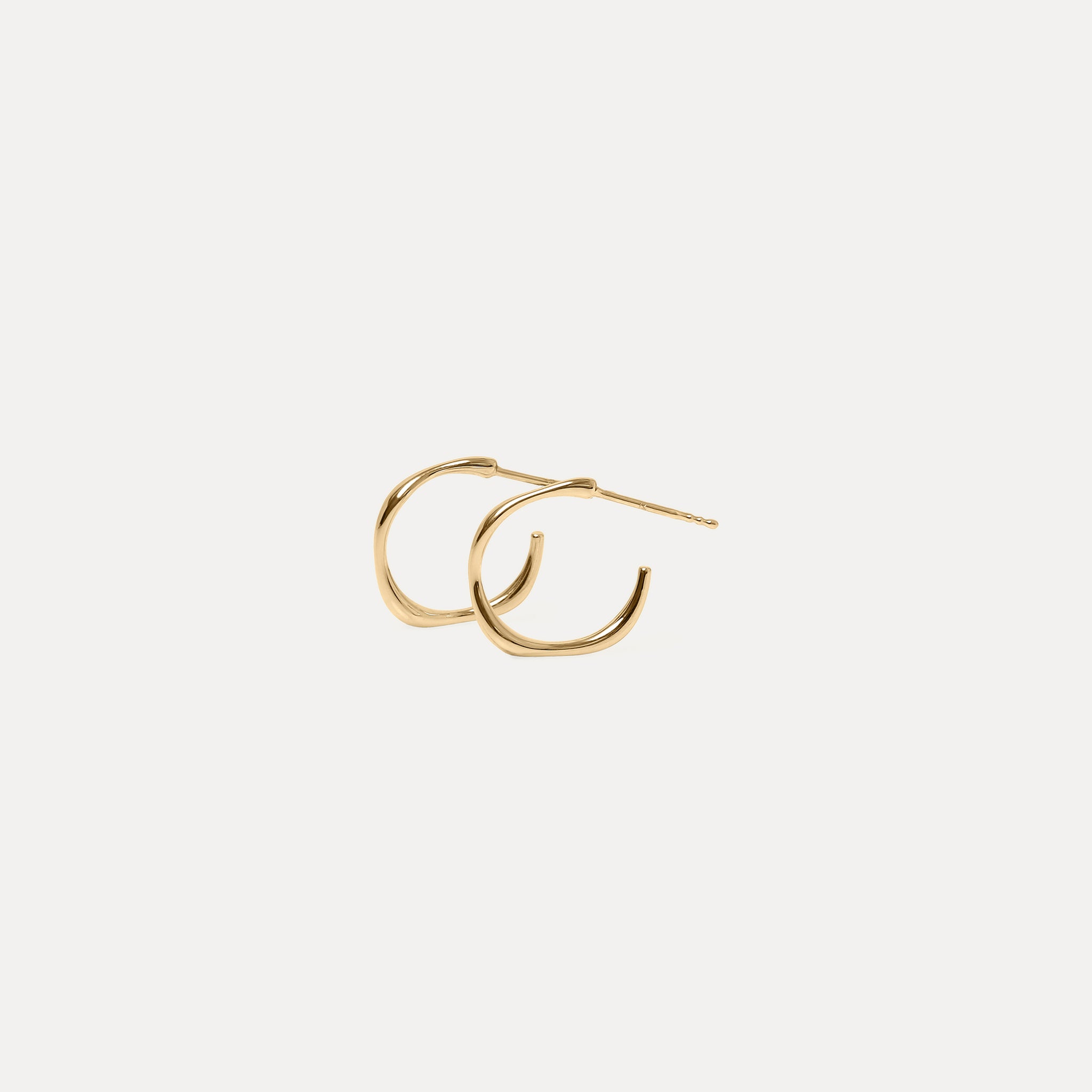 Fluid Triple Huggies 14k Solid Gold