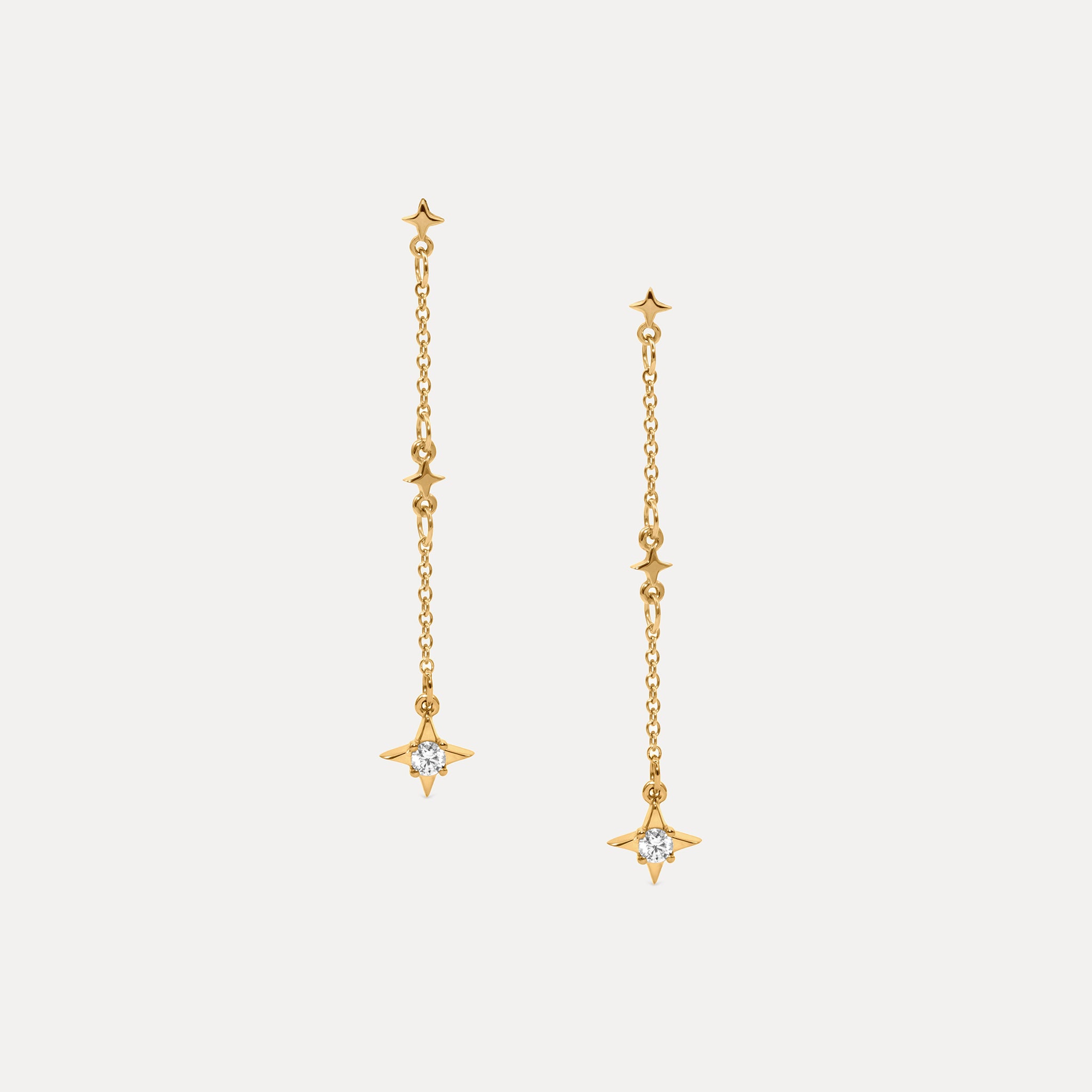 Stella Star Drop Earrings White Sapphire