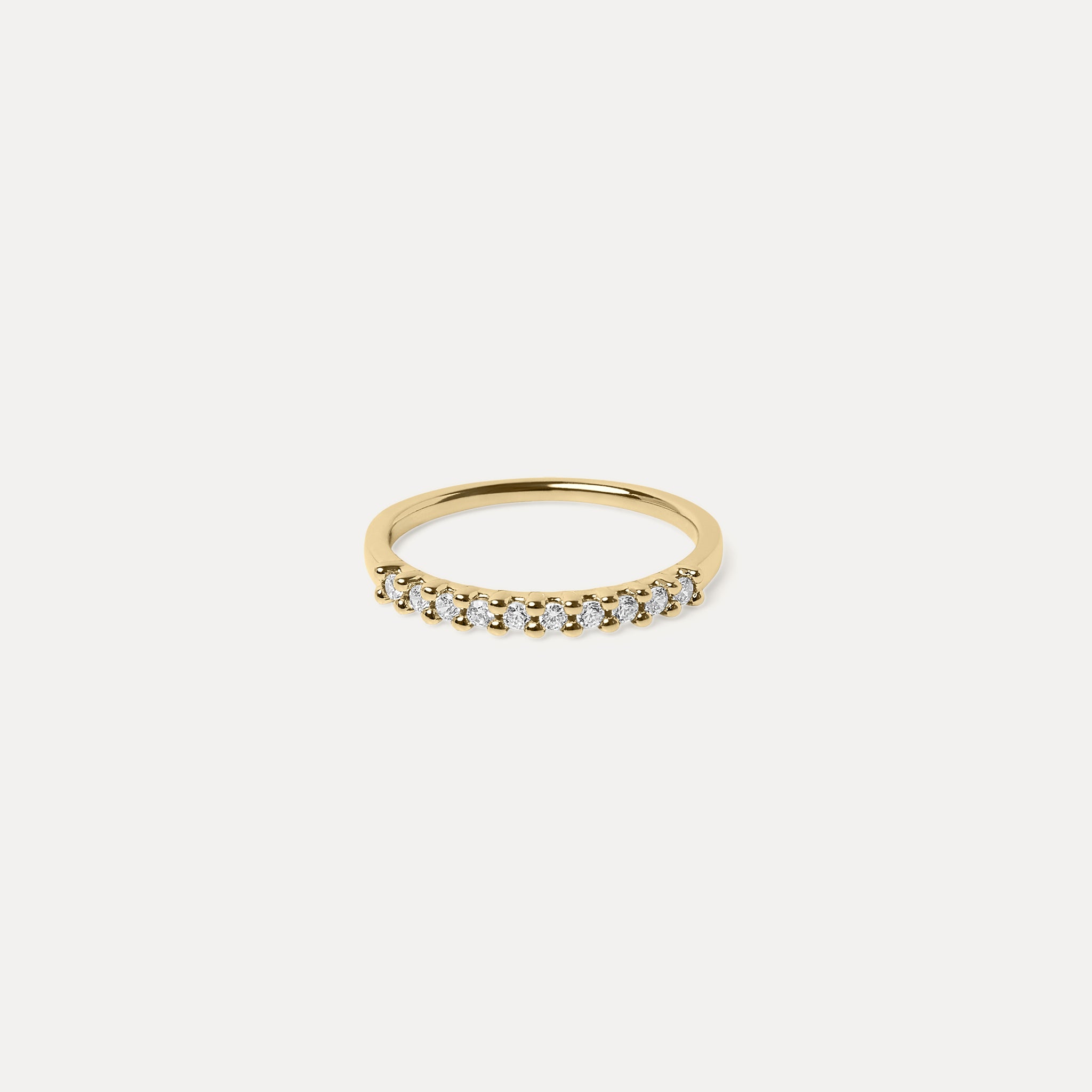 Half Eternity Ring White Sapphire