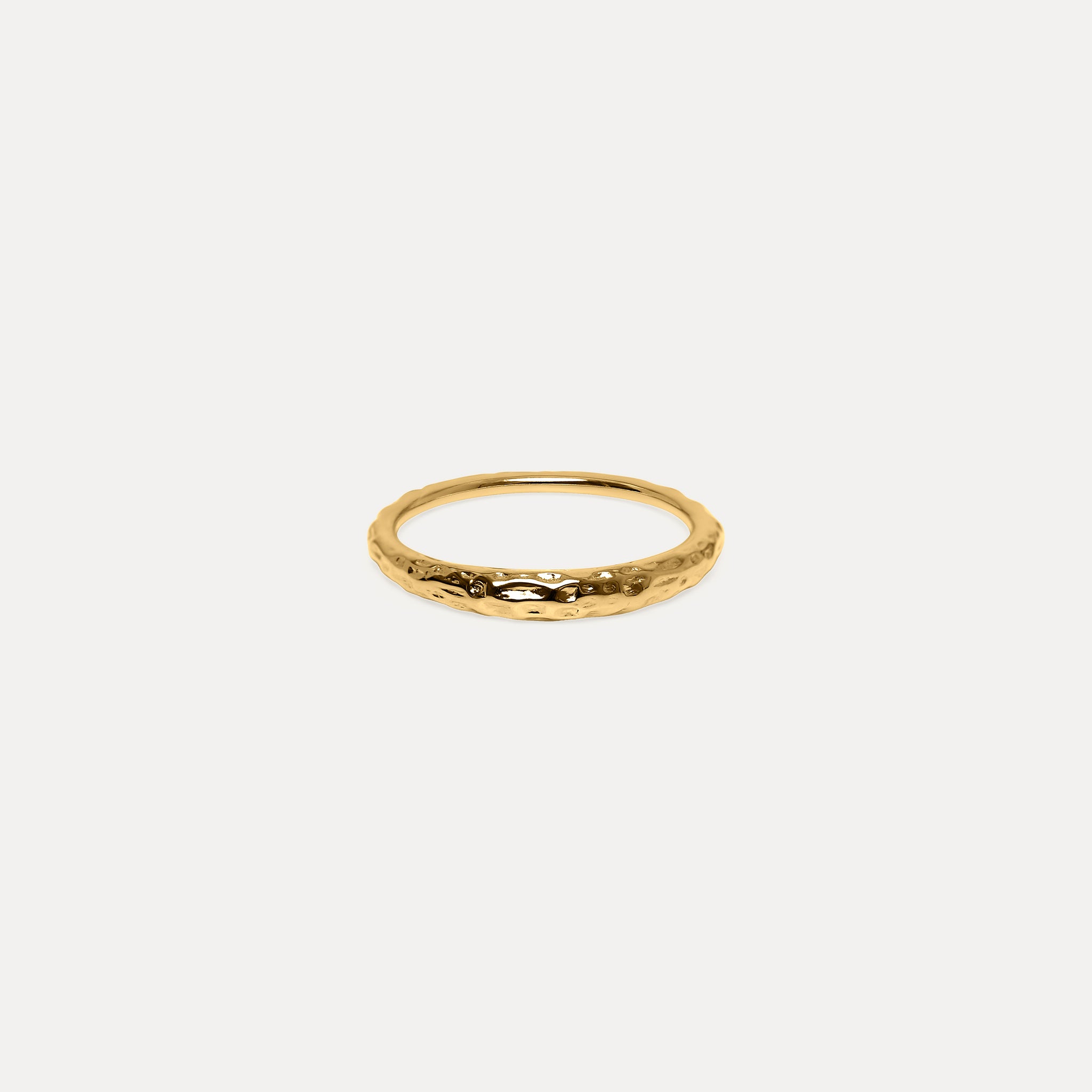 Hammered Thin Bombé Ring