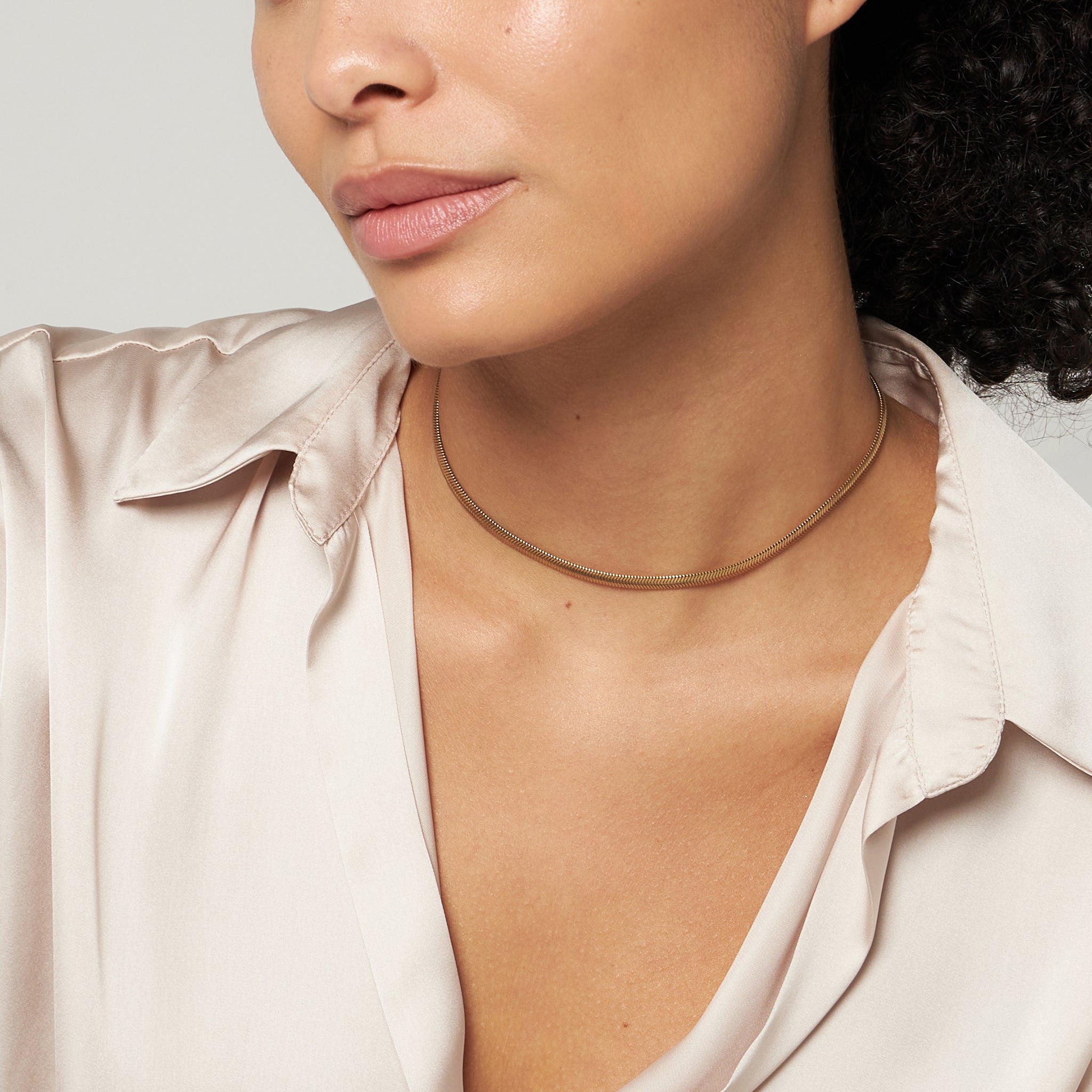 Herringbone Chain Choker